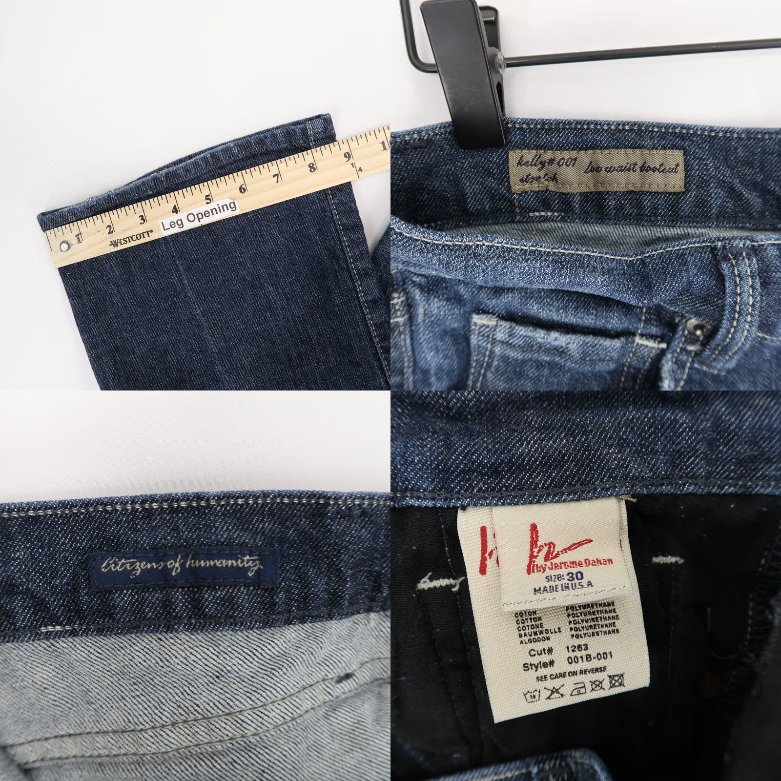 Citizens Of Humanity Citizens of Humanity Jeans Womens 30 Blue Low Bootcut Stretch Denim 5-Pocket Logo Rise Low Rise Casual Vintage: No Mens Womens Size 30" / US 8 / IT 44 - 8 Thumbnail