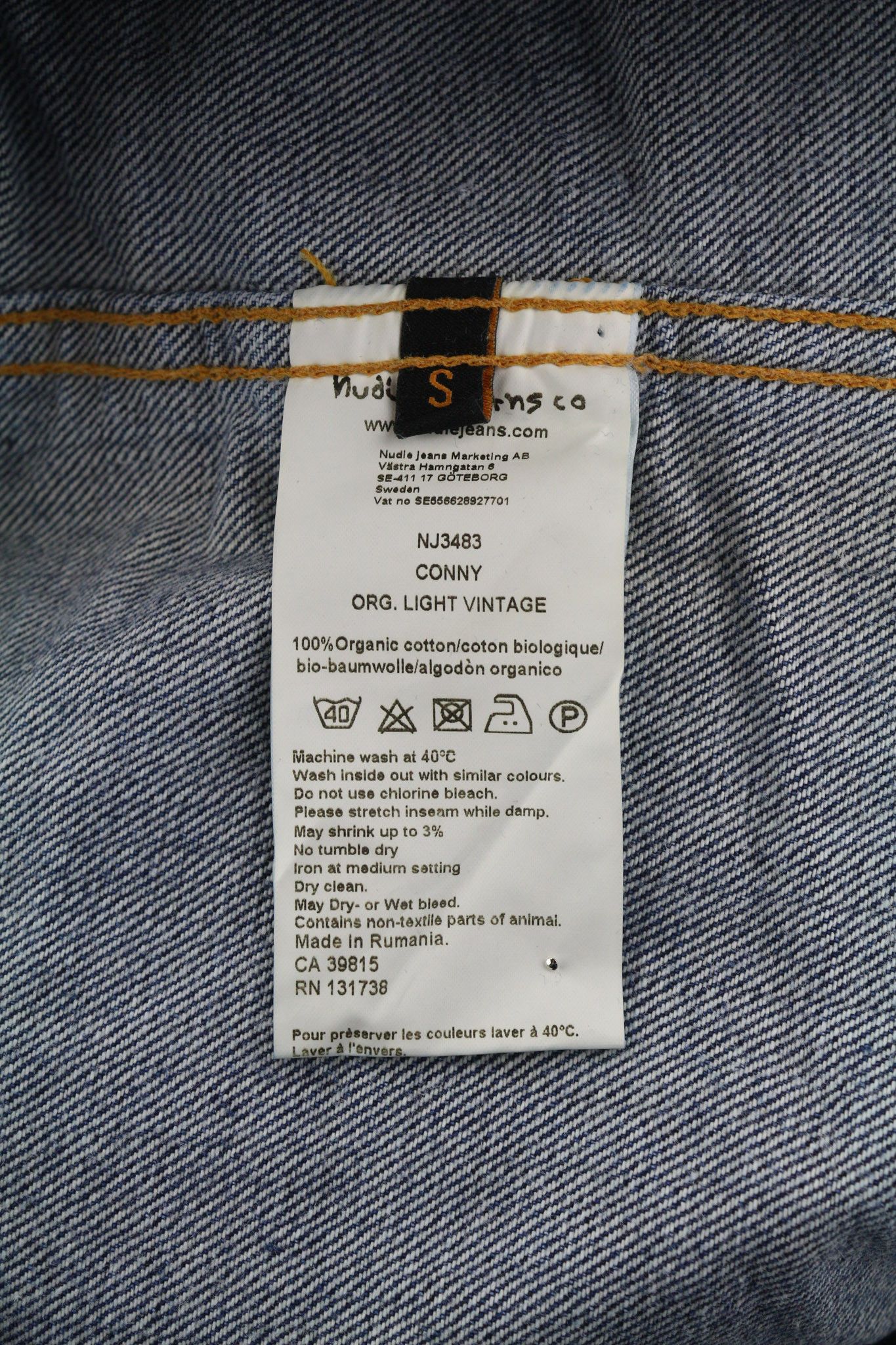 Nudie Jeans CONNY LIGHT VINTAGE S Cotton Denim Blue Jacket 80805 Size US S / EU 44-46 / 1 - 7 Thumbnail