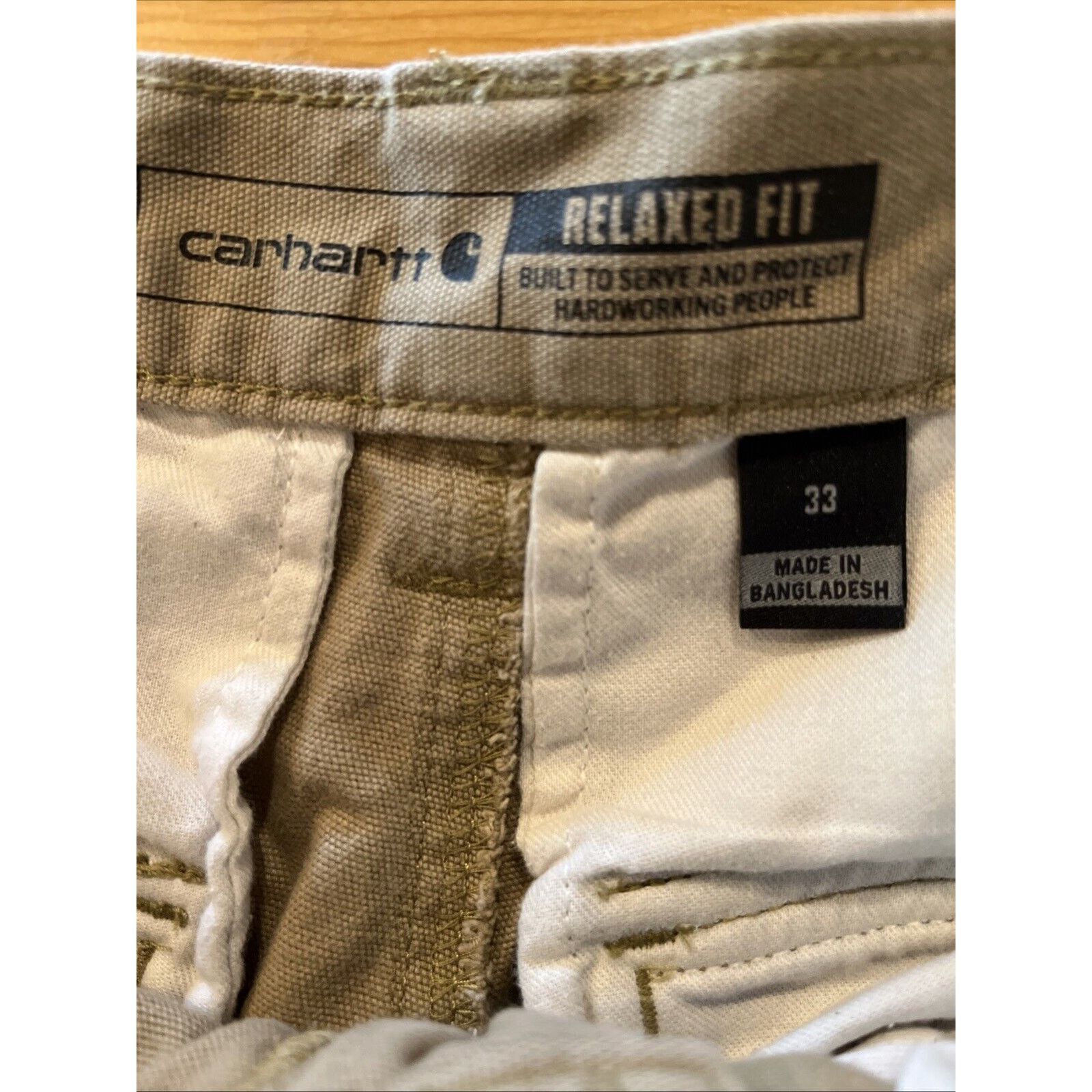 Carhartt Carhartt Canvas Cargo Shorts Men’s 33 Brown Relaxed Workwear Size US 33 - 3 Thumbnail