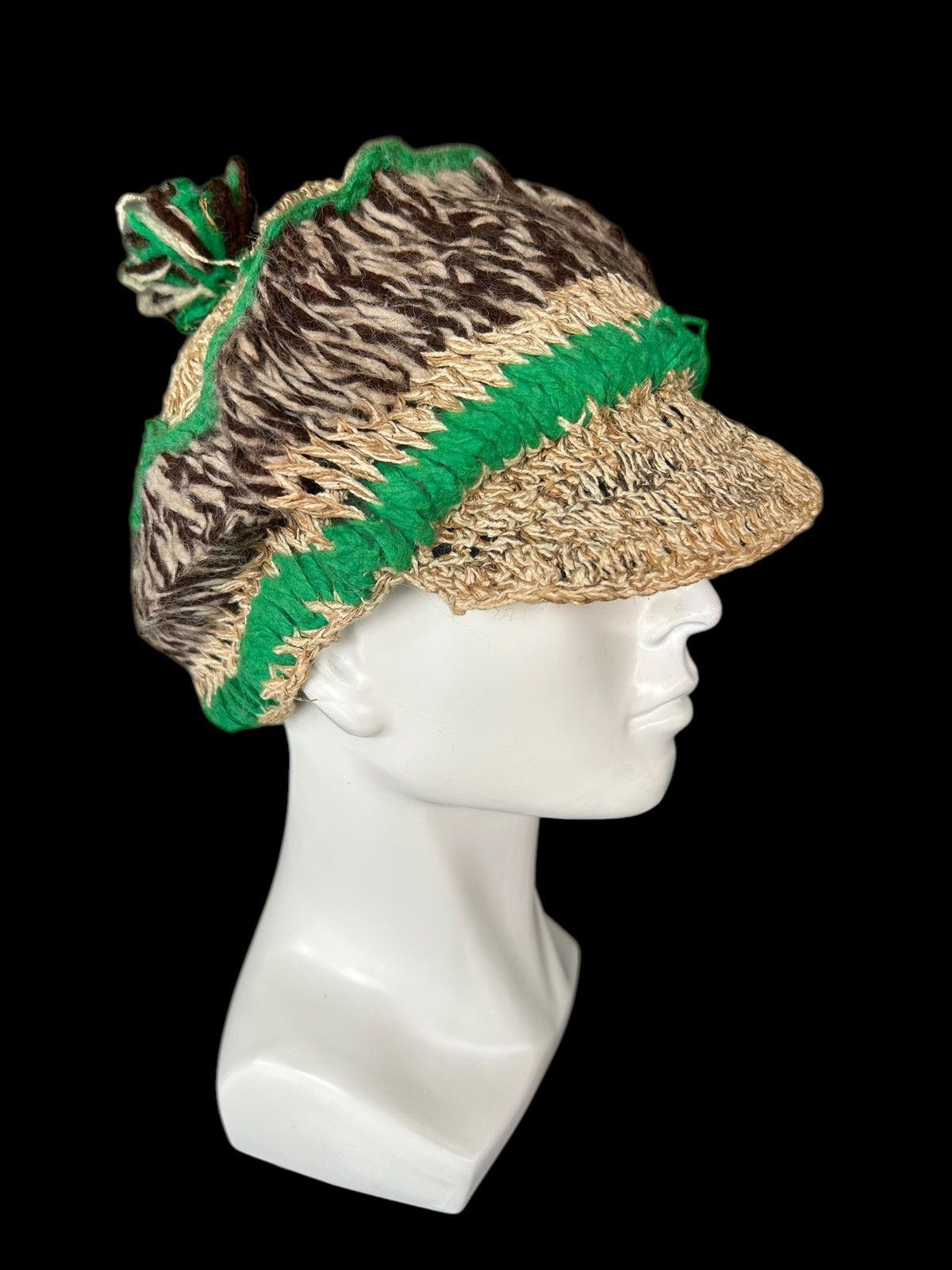 Japanese Brand × Kapital × Vintage Crochet Knitted Handmade Big Hats Size ONE SIZE - 4 Thumbnail