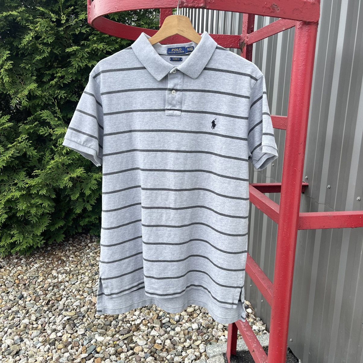 Polo Ralph Lauren POLO RALPH LAUREN STRIPED GRAY POLO SHIRT OLD MONEY PREPPY Size US XL / EU 56 / 4 - 1 Thumbnail