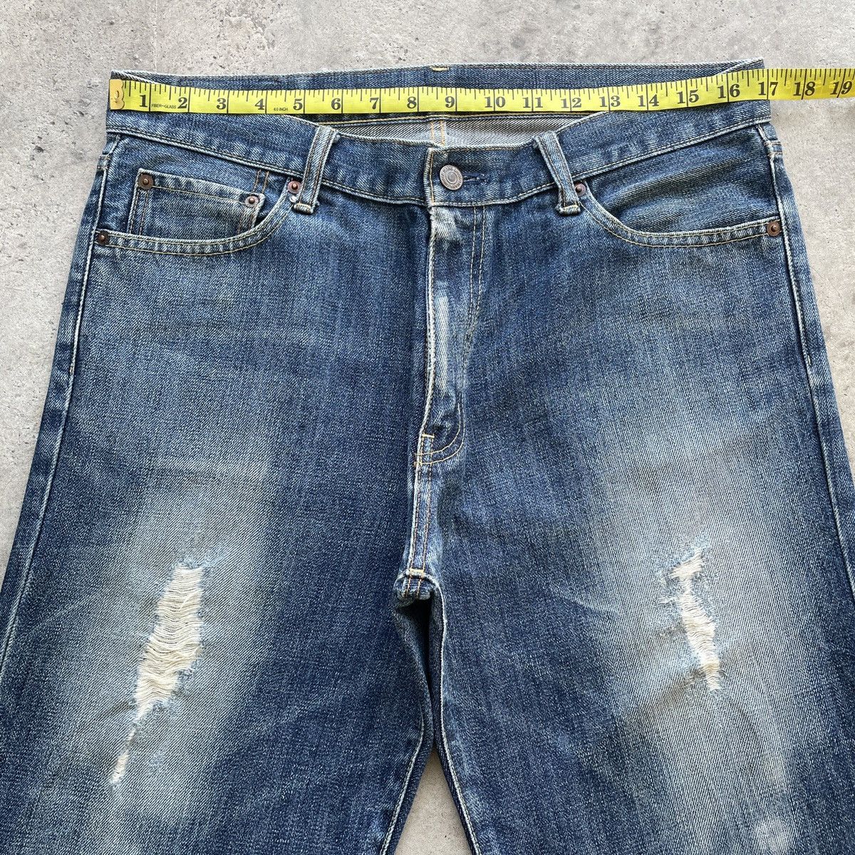 Japanese Brand Distressed Jeans Vintage Japanese Faded Denim Pants W34 Size US 34 / EU 50 - 5 Thumbnail