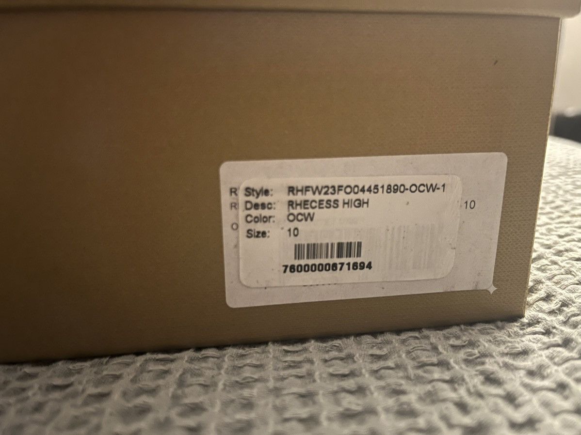Rhude Rhecess Hi-Top Sneakers in Olive/Cream/White (Sz 10) Size US 10 / EU 43 - 5 Thumbnail