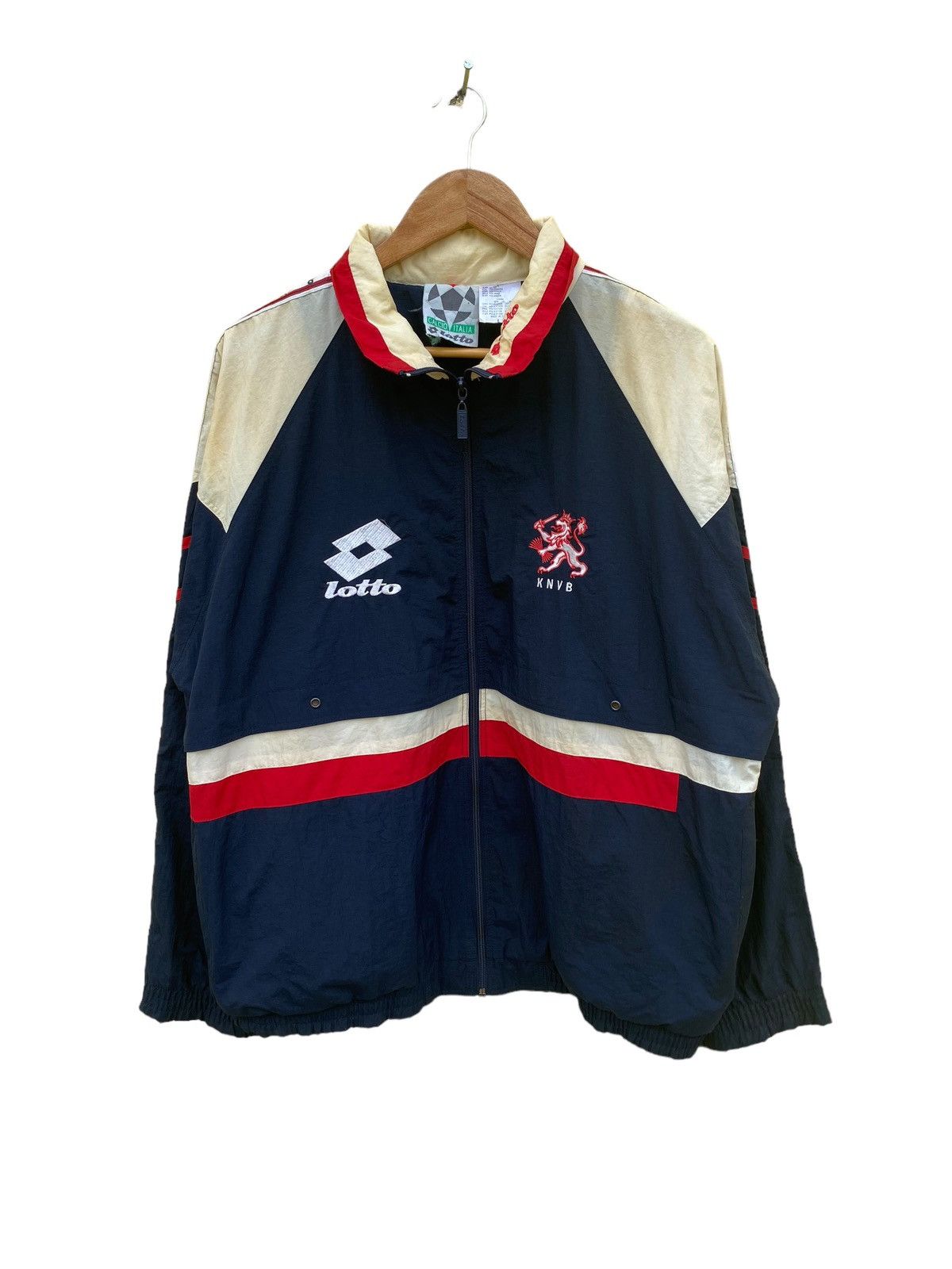 Lotto Sport Vintage 90s LOTTO KNVB NEDERLAND windbraker jacket Size US L / EU 52-54 / 3 - 2 Thumbnail