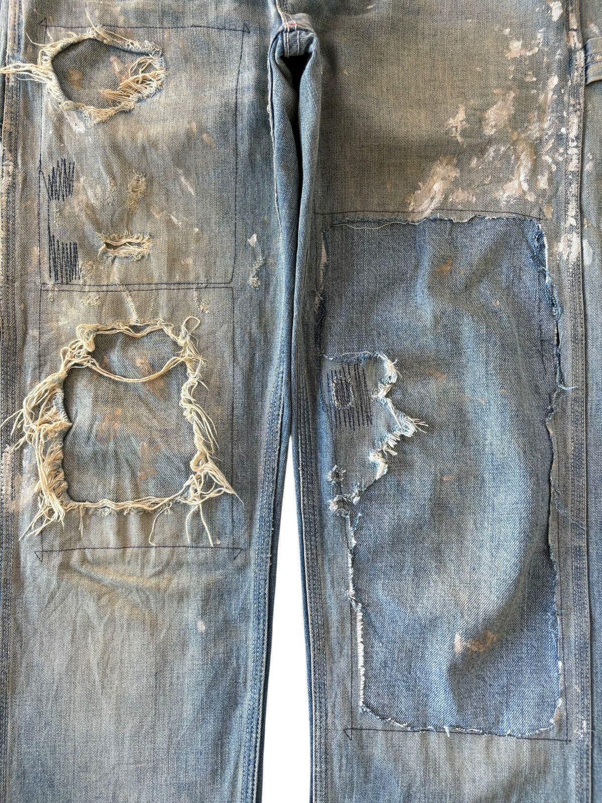 Denim & Supply Ralph Lauren Vintage Denim Supply Carpenter Painted Patches Loose Jeans Size US 30 / EU 46 - 3 Thumbnail