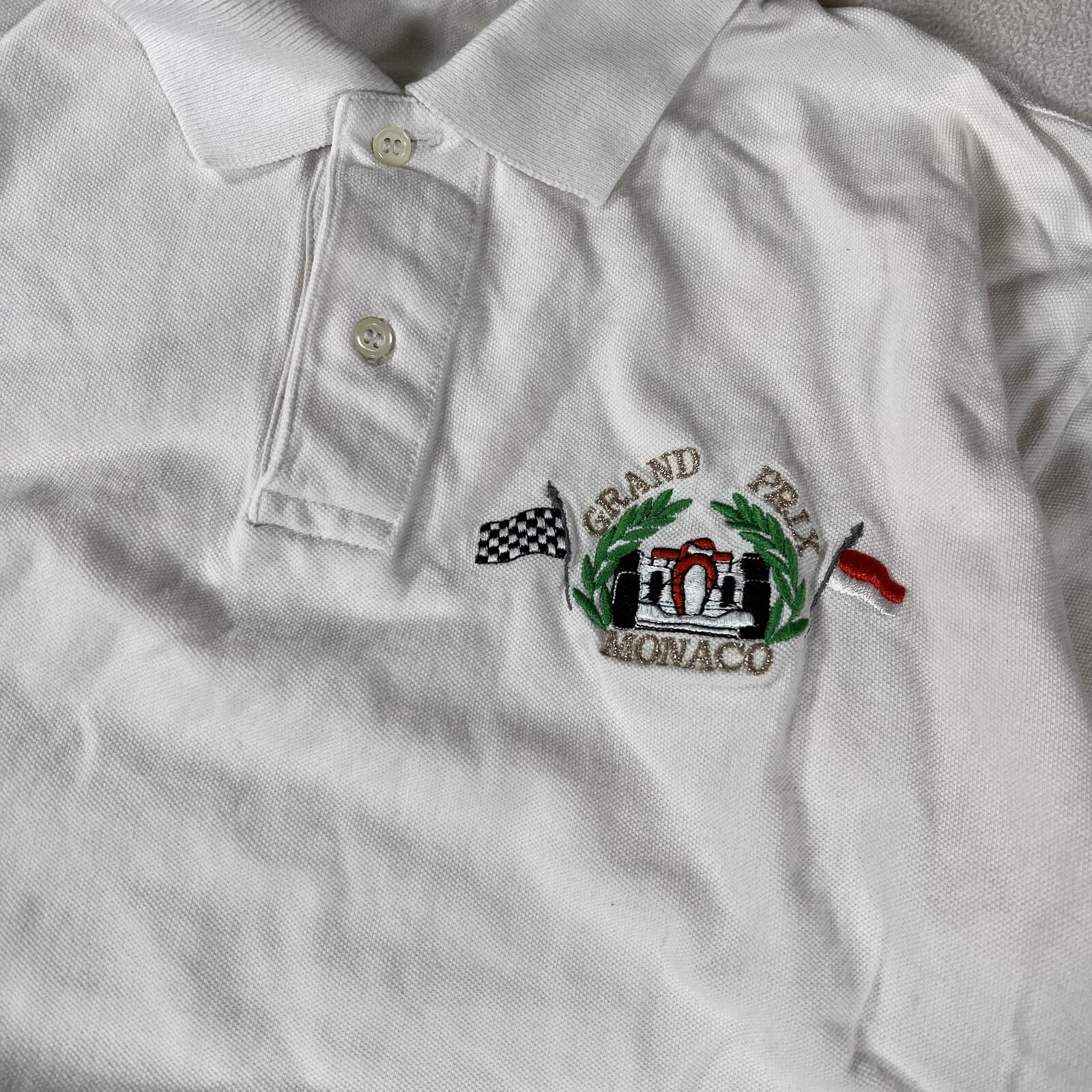Ferrari Vintage 80s Monaco F1 Collard Polo Racing T Shirt Size US L / EU 52-54 / 3 - 7 Thumbnail