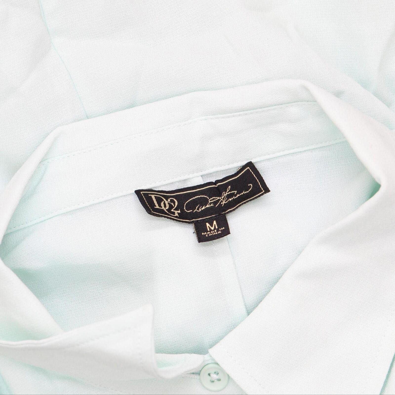 Other DG2 Drama Button Front Hi-Low Blouse 729011 Mint Green M Size M / US 6-8 / IT 42-44 - 3 Thumbnail