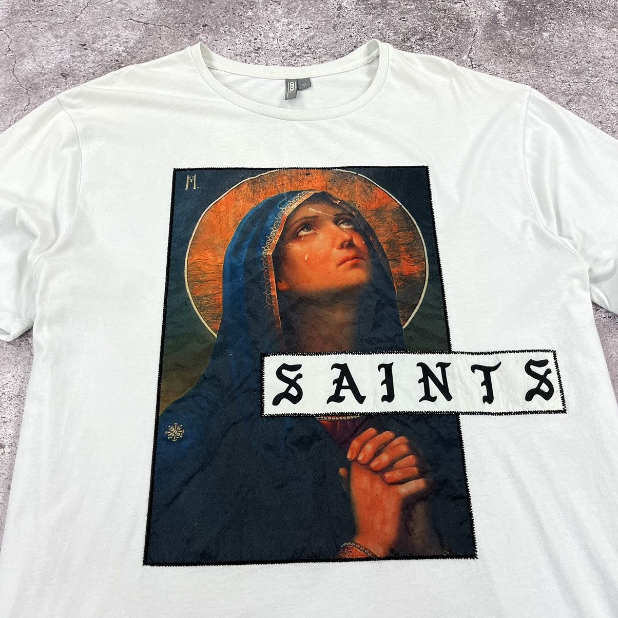Asos ASOS T-Shirt Virgin Mary “Saints” Big Logo White Size 2XL Size US XXL / EU 58 / 5 - 3 Thumbnail