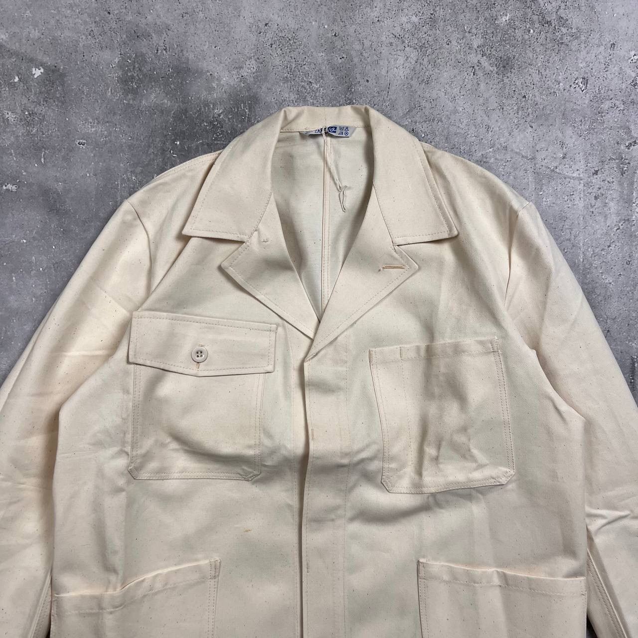 Le Laboureur Vintage 70s 80s Work 4-Pocket Chore Jacket Beige Size 50 Size US M / EU 48-50 / 2 - 3 Thumbnail