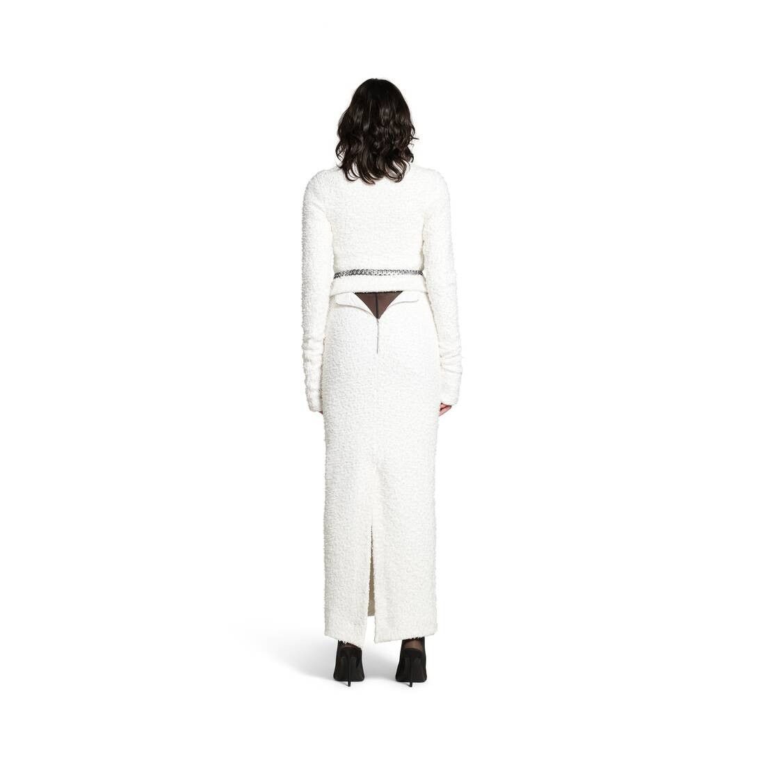 Balenciaga o1s1wg110126 Cropped Cardigan in White Size XS / US 0-2 / IT 36-38 - 4 Thumbnail
