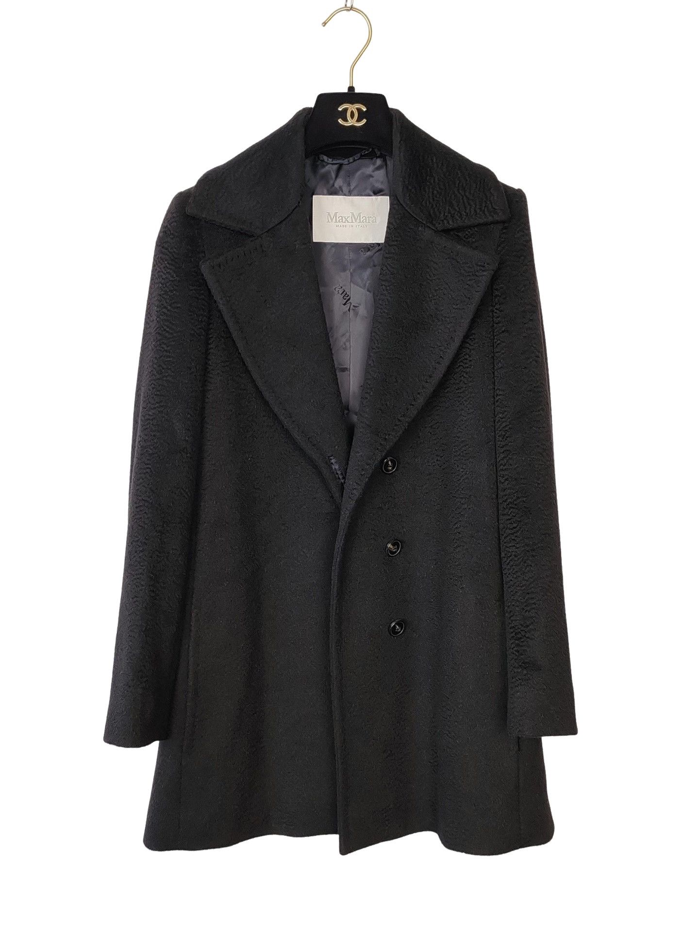 Max Mara MaxMara Black Wool Coat Size 34 Size XXS / US 00 / IT 34 - 1 Thumbnail