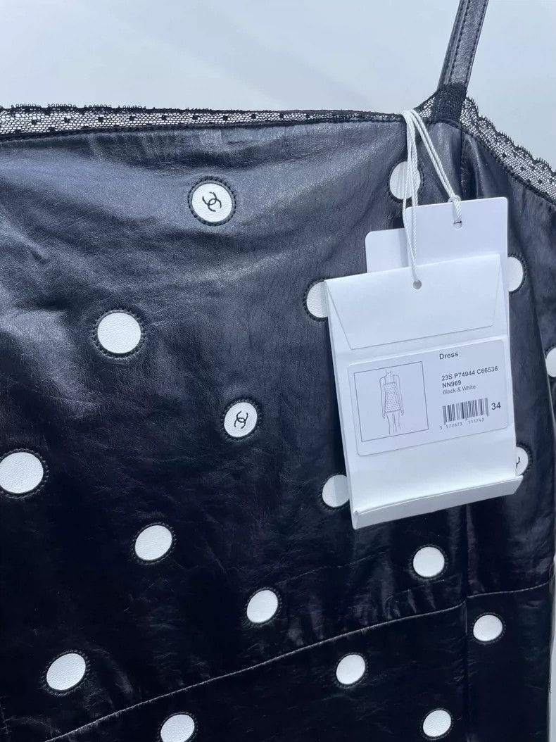 Chanel Chanel Black and White Polka Dot Dress -2505 Size XS / US 0-2 / IT 36-38 - 4 Thumbnail
