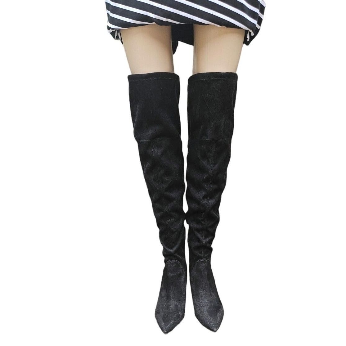 Marc Fisher Thigh High Over the Knee Black Boots with 2.5" Heel Size 8.5 Size US 8.5 / IT 38.5 - 1 Thumbnail