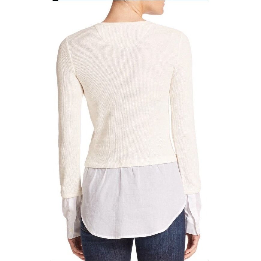 Theory Theory Mikaela Layered Top in Cream/White Size Small Size S / US 4 / IT 40 - 2 Thumbnail