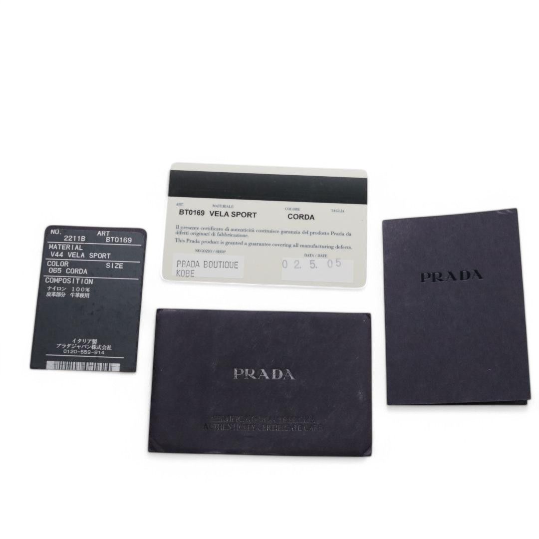 Prada Prada - Amazon Beige Nylon Shoulder Bag Triangle Logo Size ONE SIZE - 9 Thumbnail