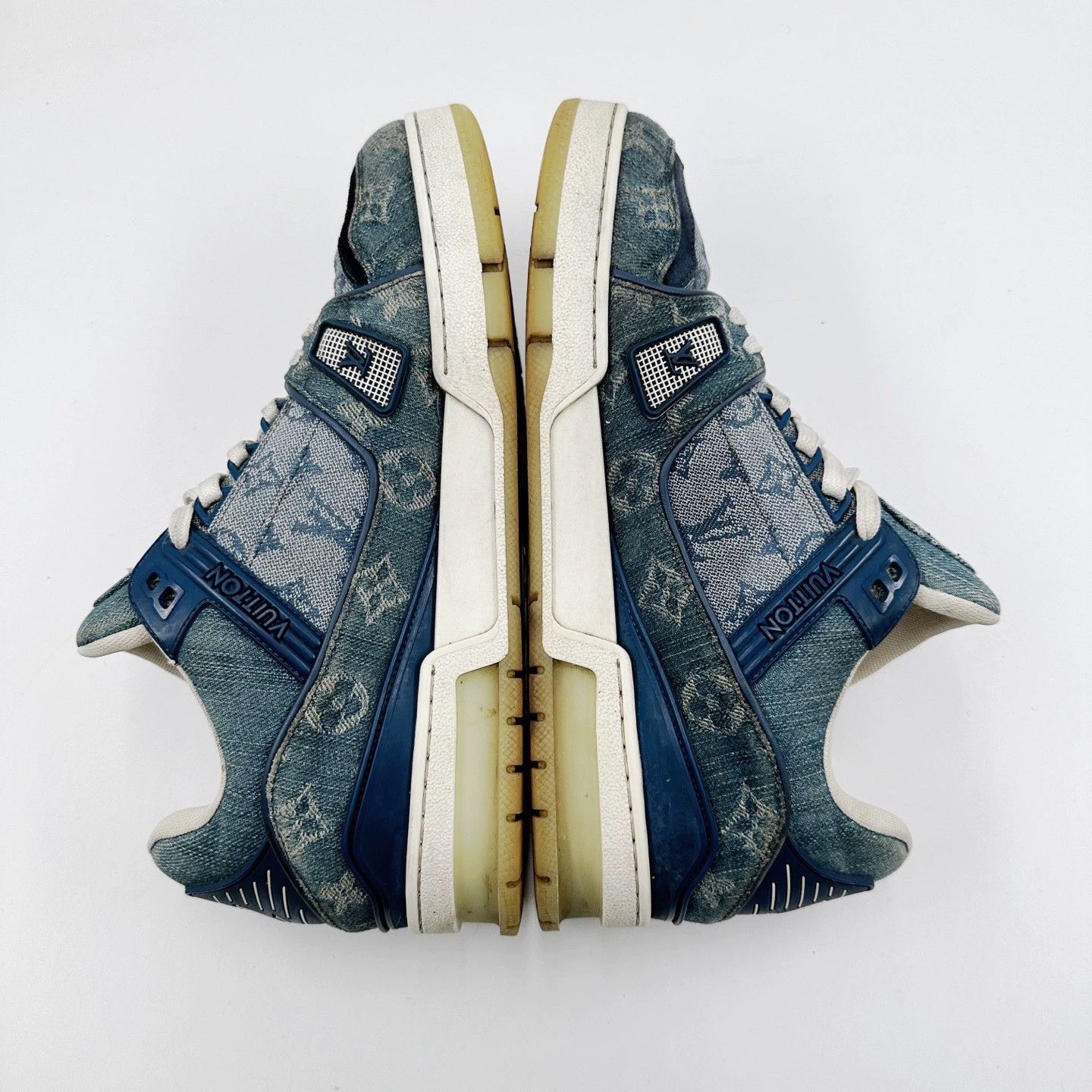 Louis Vuitton LV Trainer size 40 blue denim monogram sneakers Size US 7 / EU 40 - 2 Thumbnail
