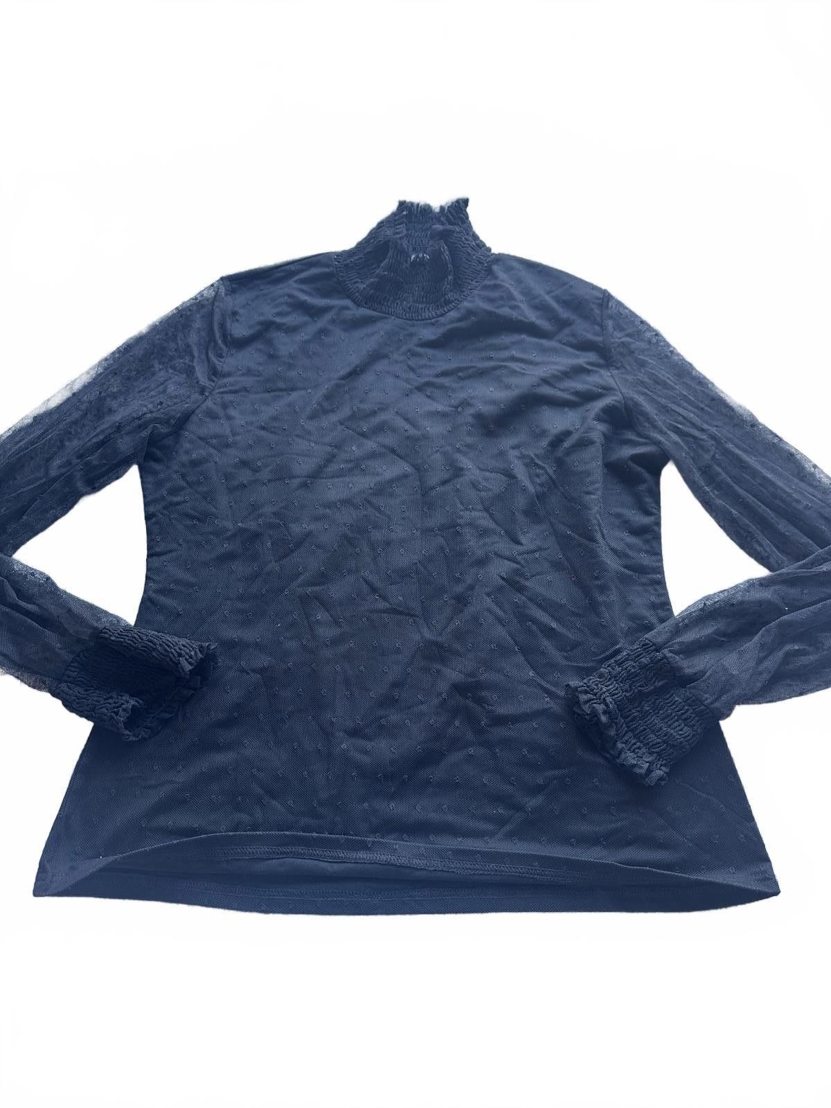 Designer Chic Black Long-Sleeve Top by Pink Lily - Size 3XL Size 3XL / US 20-22 - 1 Thumbnail