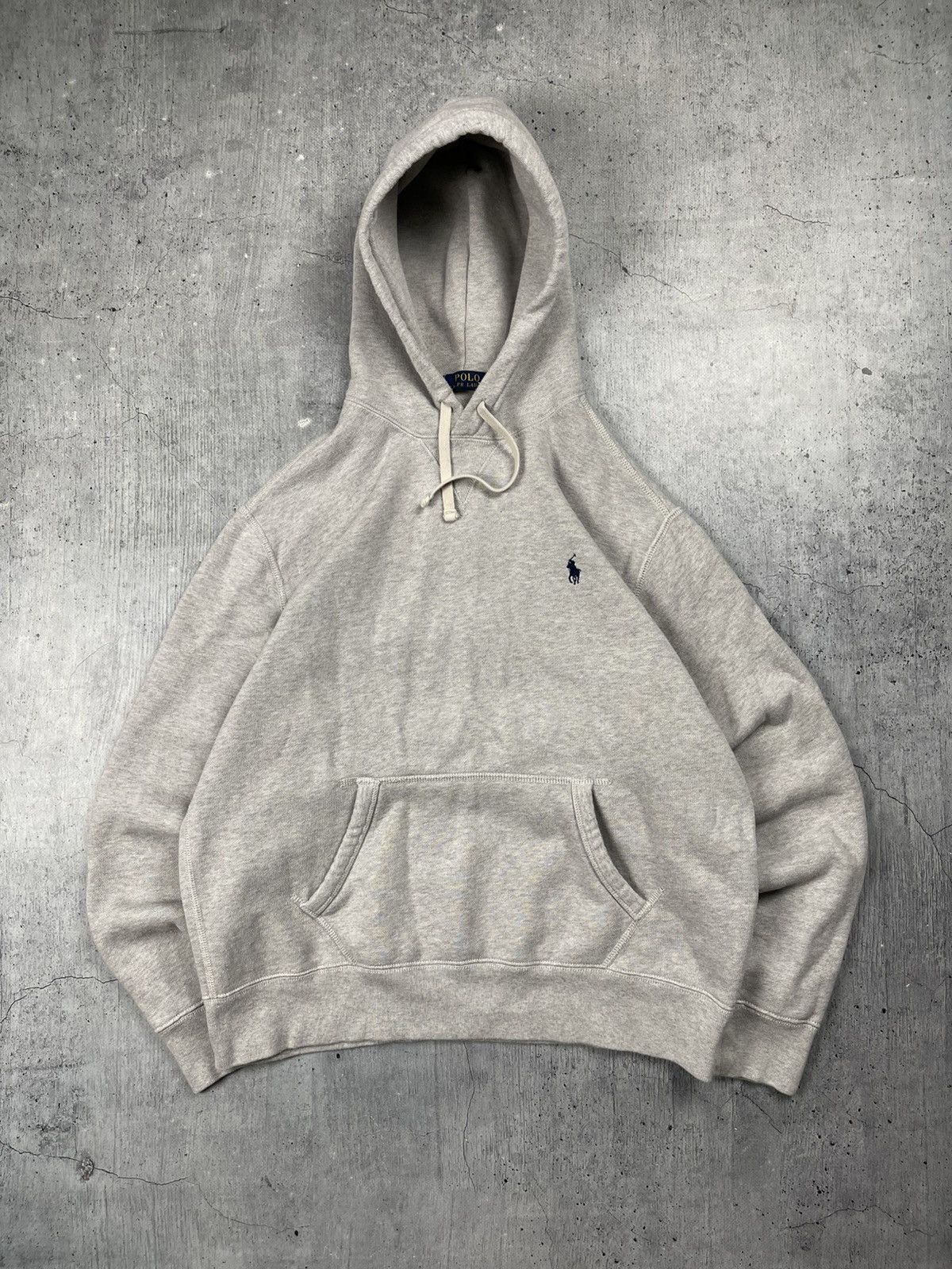 Polo Ralph Lauren VINTAGE Polo Ralph Lauren Hoodie L Gray Fleece Hooded Size US L / EU 52-54 / 3 - 1 Thumbnail