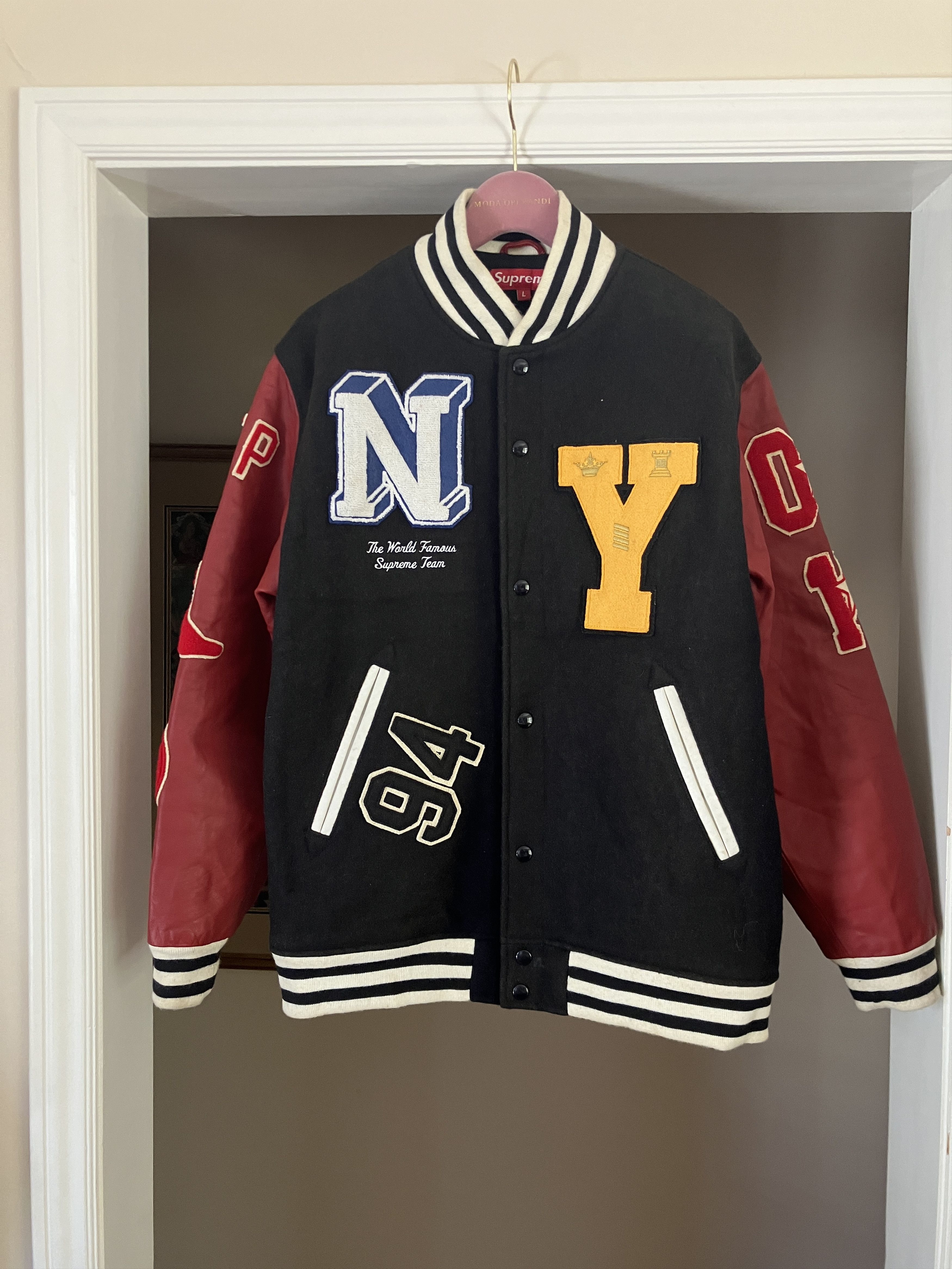 image of Supreme 2006 All City Varsity Baseball Jacket, Men's (Size Large)