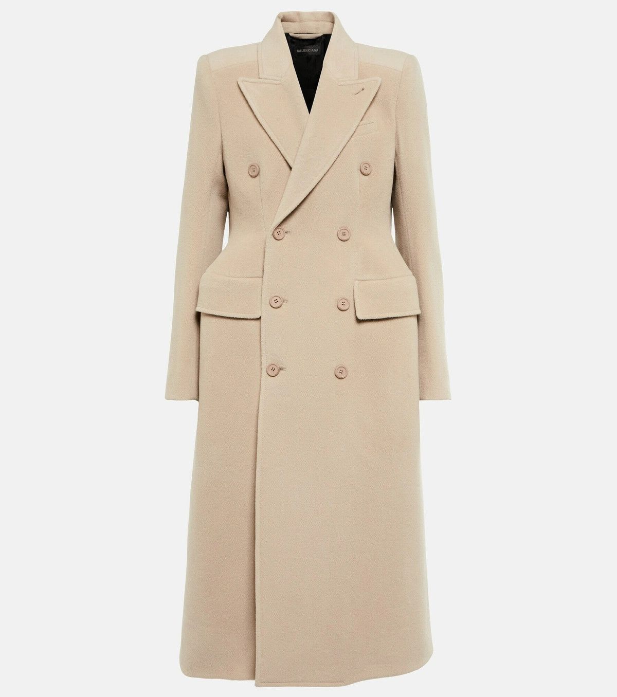 Balenciaga o1mt1gz0924 Hourglass Coat in Beige Size XS / US 0-2 / IT 36-38 - 1 Thumbnail