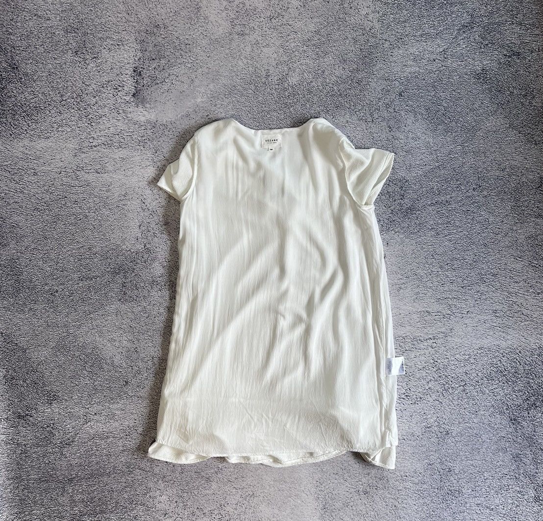 Sezane Sezane Women’s Dress V- Neck Short Sleeve Made In Bulgaria Size S / US 4 / IT 40 - 13 Thumbnail