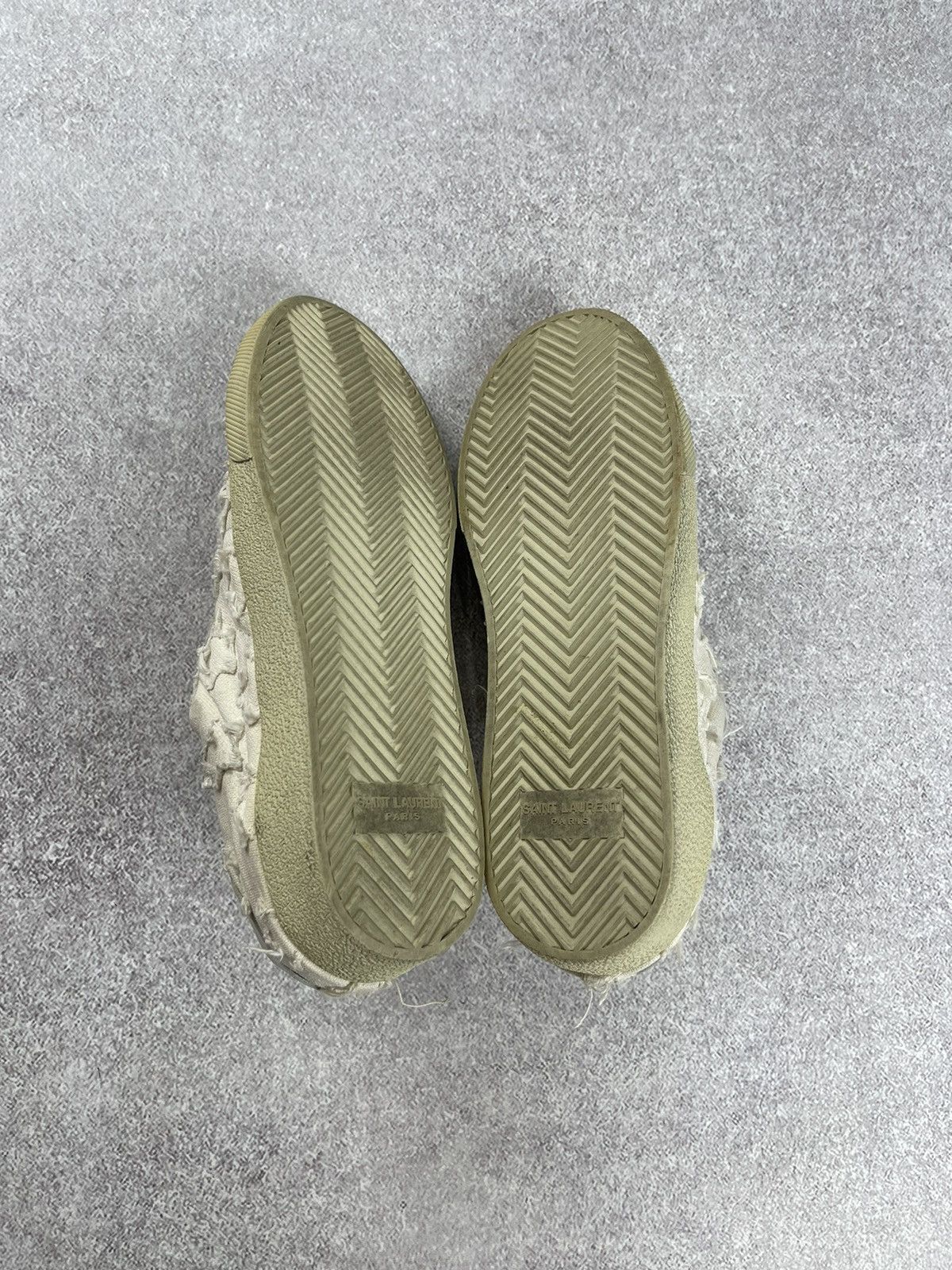Saint Laurent Paris × Yves Saint Laurent Saint Laurent Paris Distressed Denim Sneakers Size 38 Size US 8 / IT 38 - 10 Thumbnail
