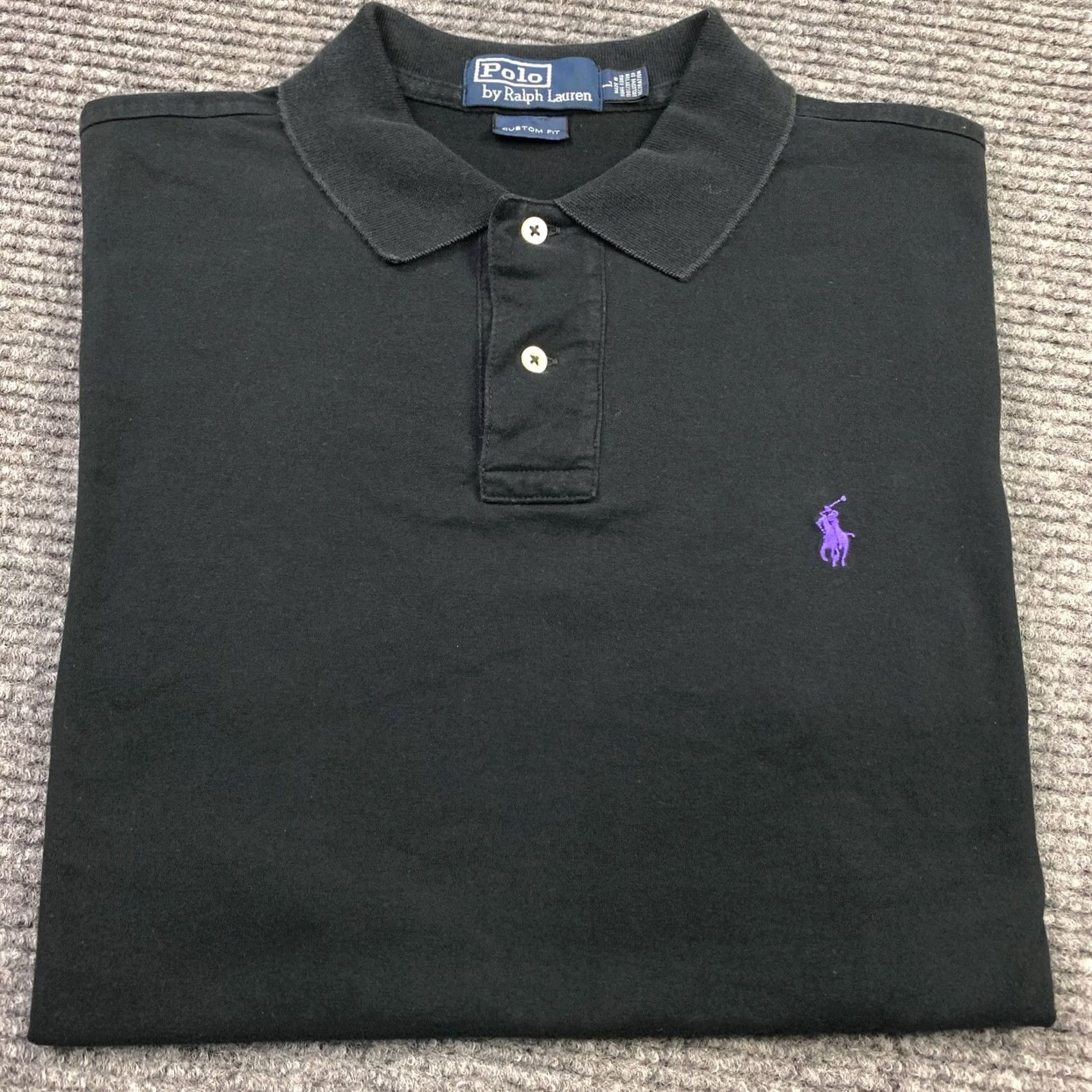Polo Ralph Lauren Polo Ralph Lauren Polo Black Custom Fit Short Sleeve Embroidered Pony Shirt Mens Large Size US L / EU 52-54 / 3 - 7 Thumbnail