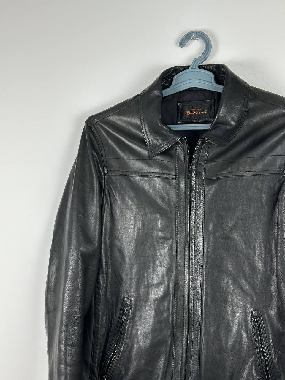 Ben Sherman Ben Sherman Black Leather Trucker Jacket Vintage Size US M / EU 48-50 / 2 - 3 Thumbnail