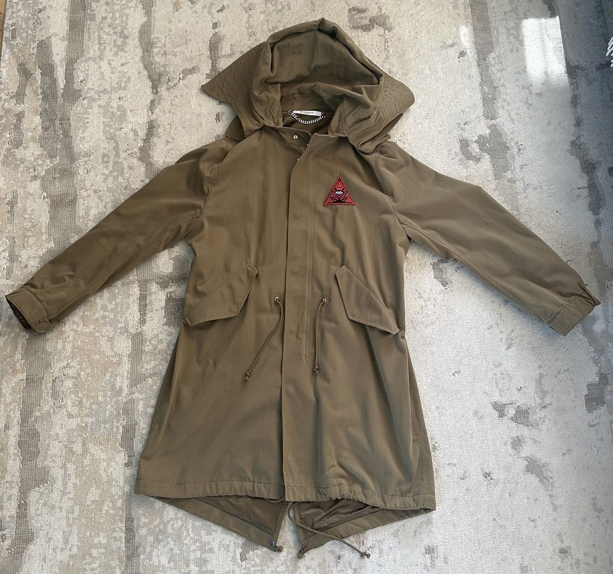 image of Givenchy Parka Real Eyes Realize Real Lies Tisci in Beige, Men's (Size Large)
