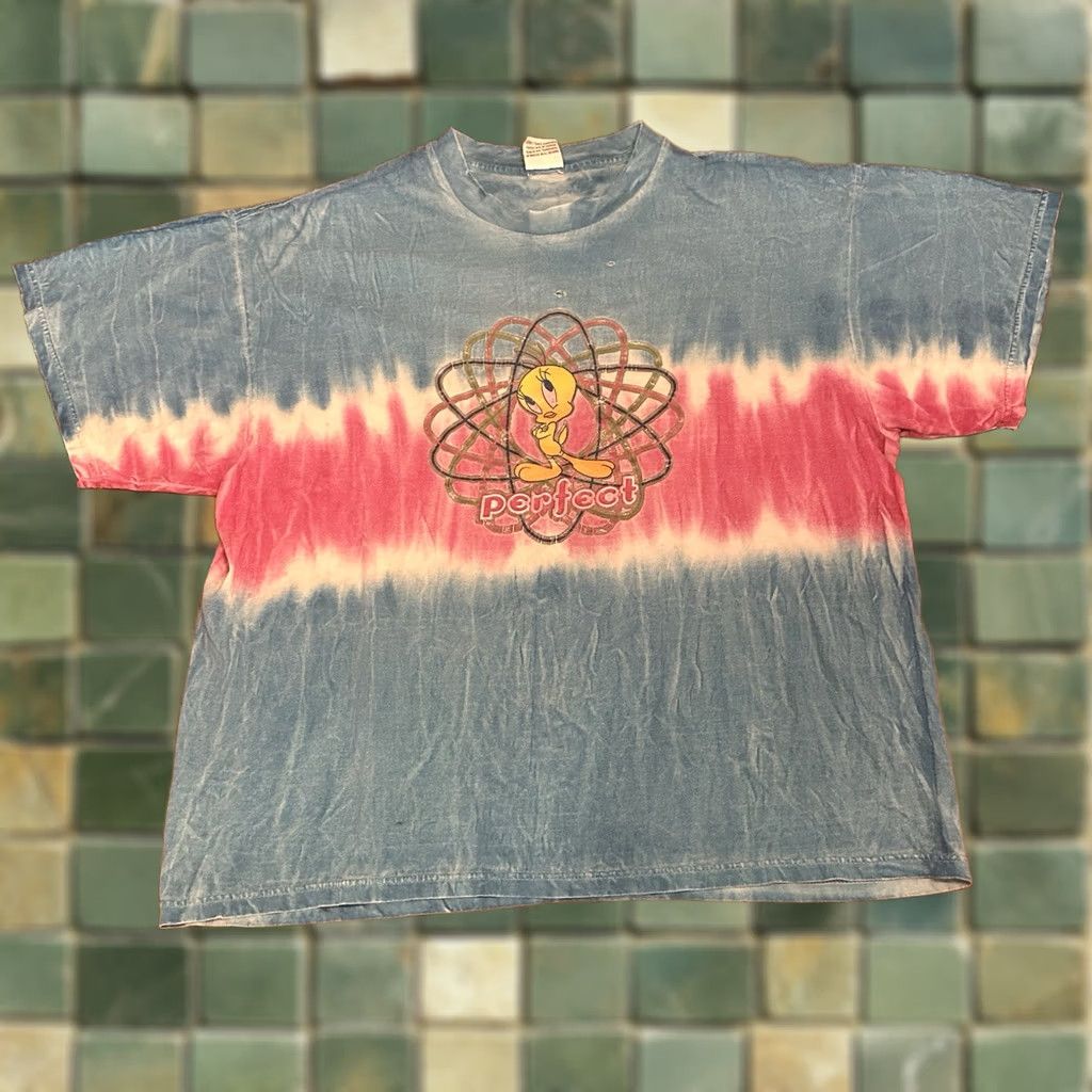 Vintage VINTAGE Tweety Bird 2000 Tie Dye T Shirt Women's XL Y2K Cartoon Blue Size XL / US 12-14 / IT 48-50 - 1 Thumbnail