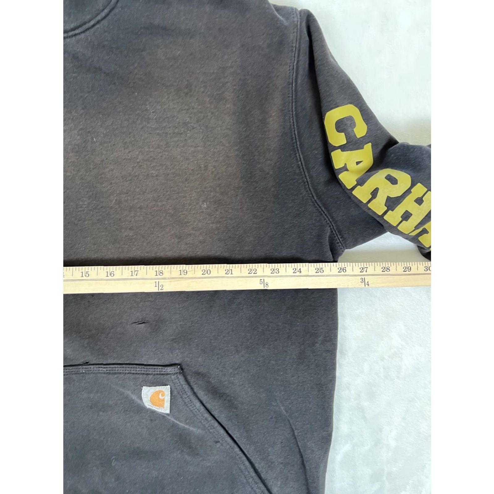 Carhartt Carhartt Hoodie Sweatshirt Mens XL Black Logo Pocket Hooded Pullover Crew Neck Fleece Cotton Polyester Size US XL / EU 56 / 4 - 7 Thumbnail