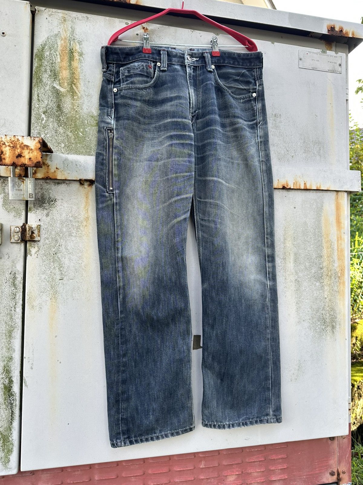 Levi's Vintage Clothing 👹Vintage Levis 569 Washed Baggy Jeans Size US 33 - 4 Thumbnail