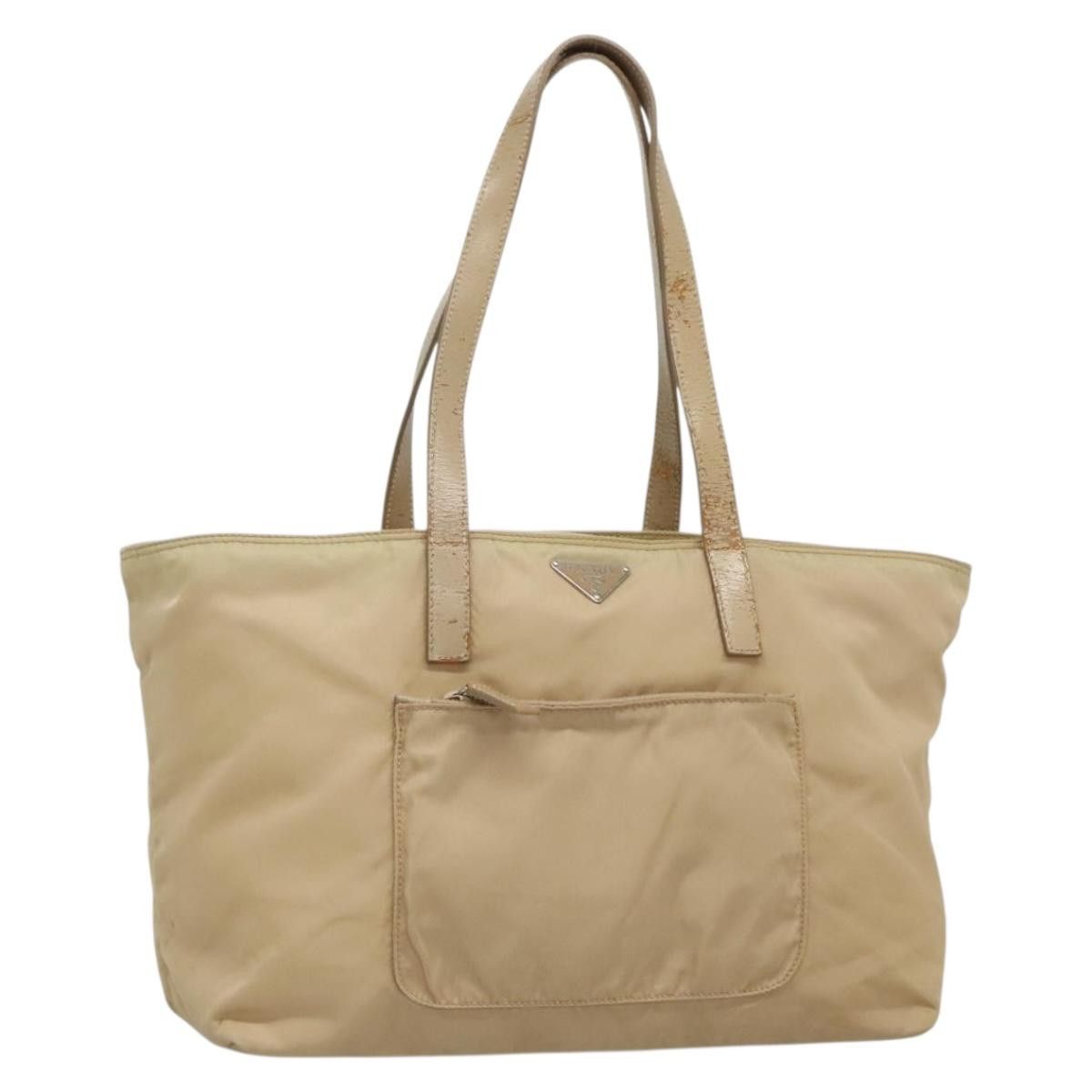 Prada PRADA Tote Bag Nylon Beige Silver Size ONE SIZE - 1 Thumbnail