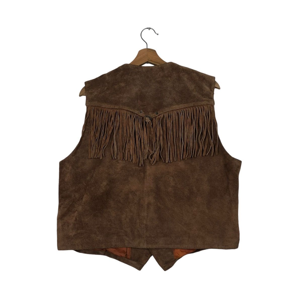Japanese Brand 🔥VINTAGE VEST GENUINE LEATHER COWBOY DESIGN CHATTIGRE Size US M / EU 48-50 / 2 - 10 Thumbnail