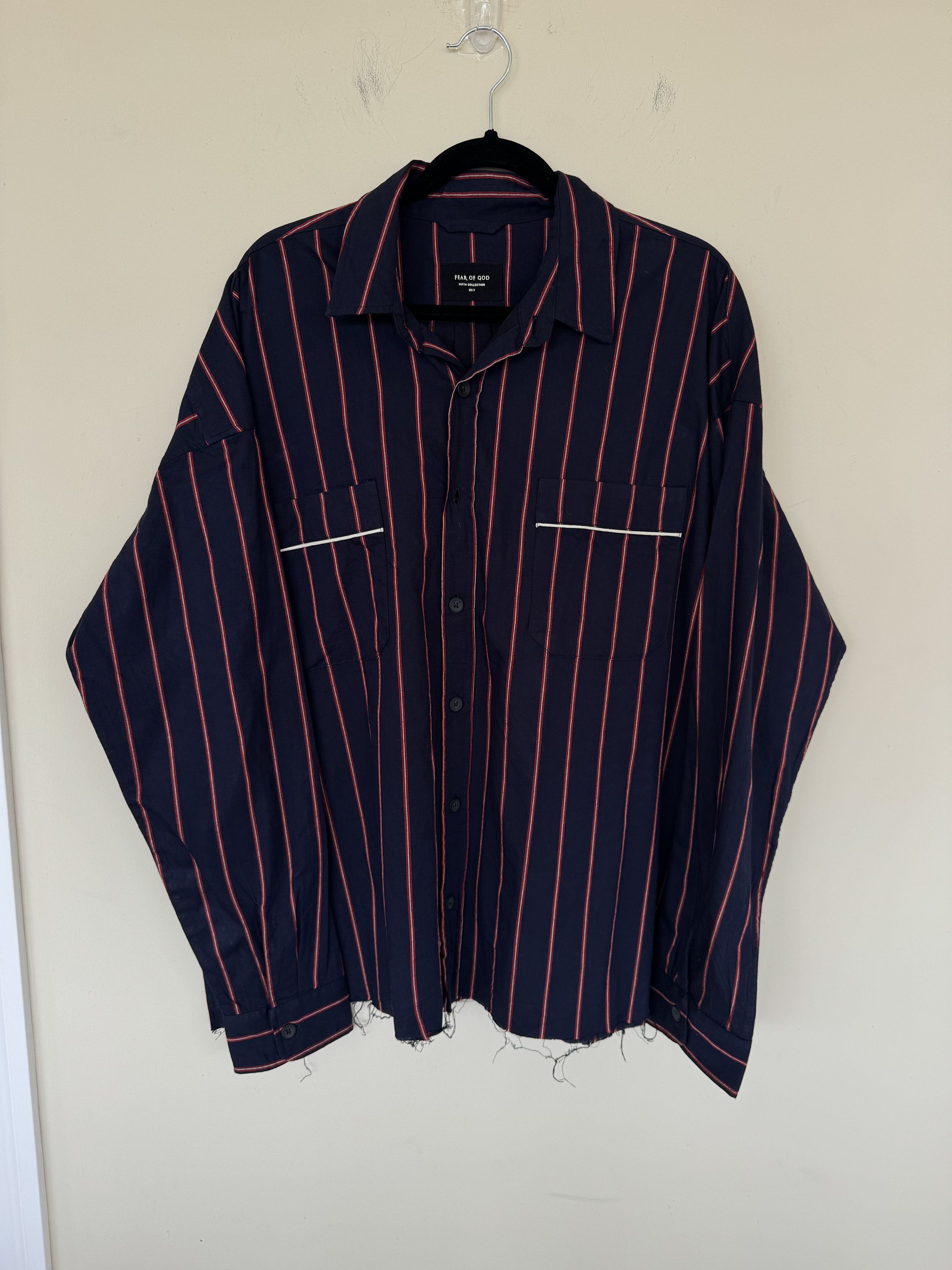Fear of God Fear Of God Striped Button Down 5th Collection Size US L / EU 52-54 / 3 - 1 Thumbnail