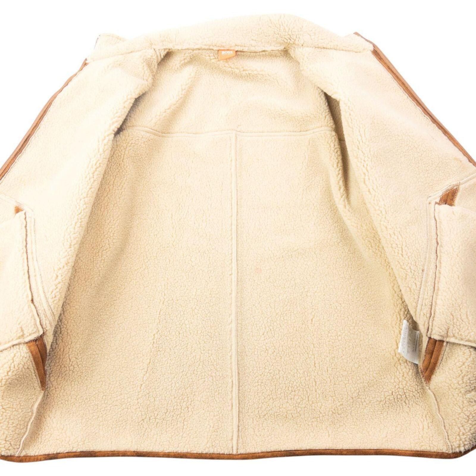 Hugo Boss Vintage 90s Hugo Boss Fleece Lined Suede Jacket Size XL Size US XL / EU 56 / 4 - 4 Thumbnail