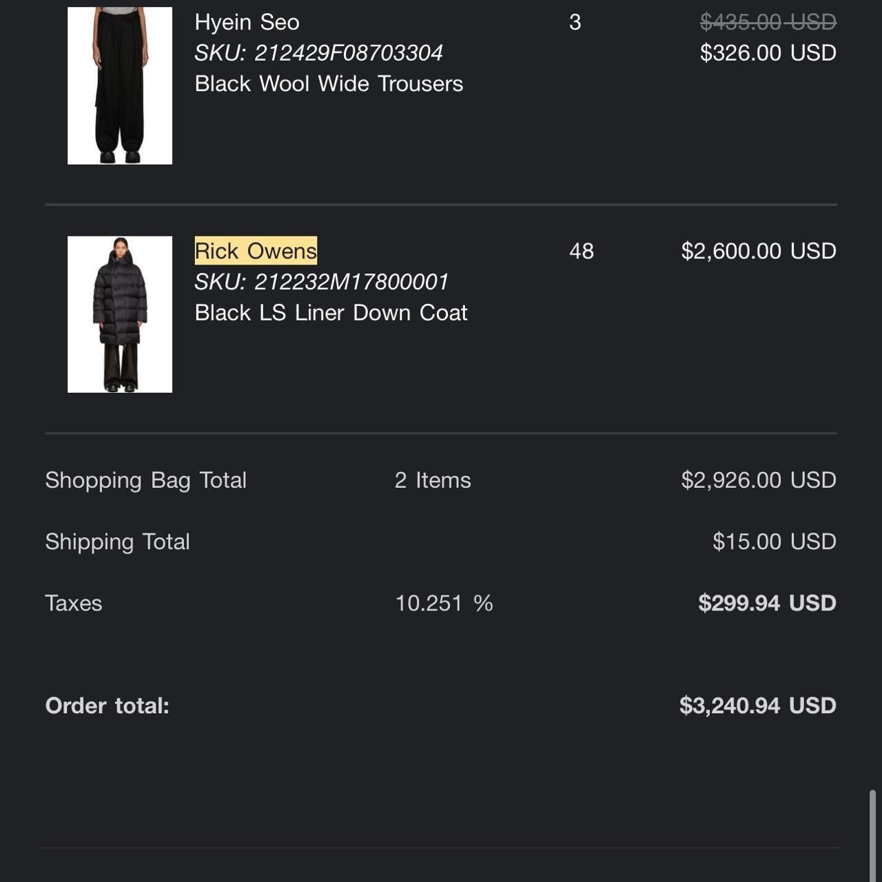 Rick Owens rick owens ‘black LS liner down coat' Size US M / EU 48-50 / 2 - 5 Thumbnail