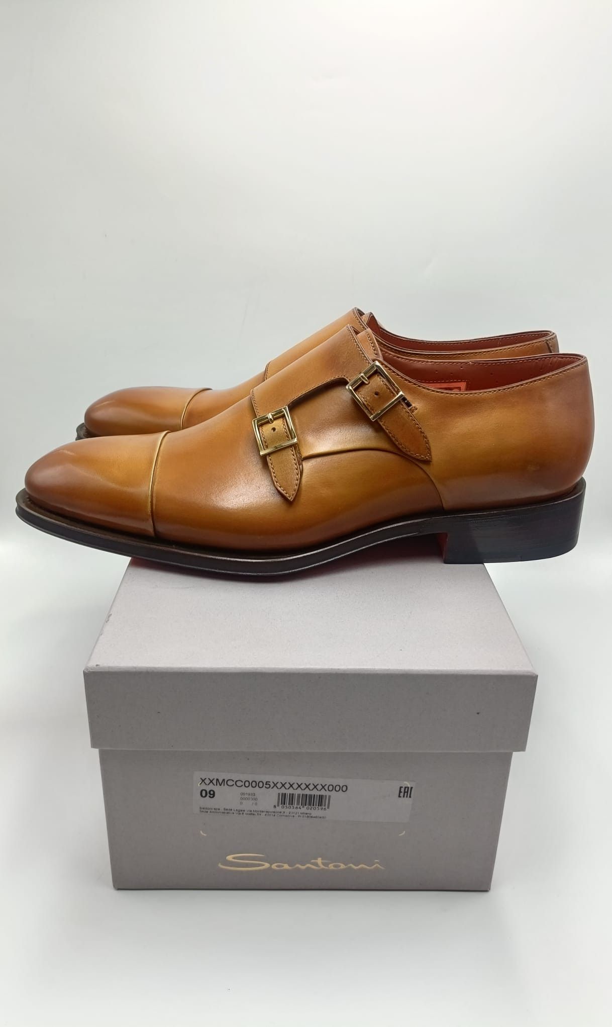Santoni Santoni Double Monk Strap Brown Leather Goodyear Welted Size US 10 / EU 43 - 3 Thumbnail