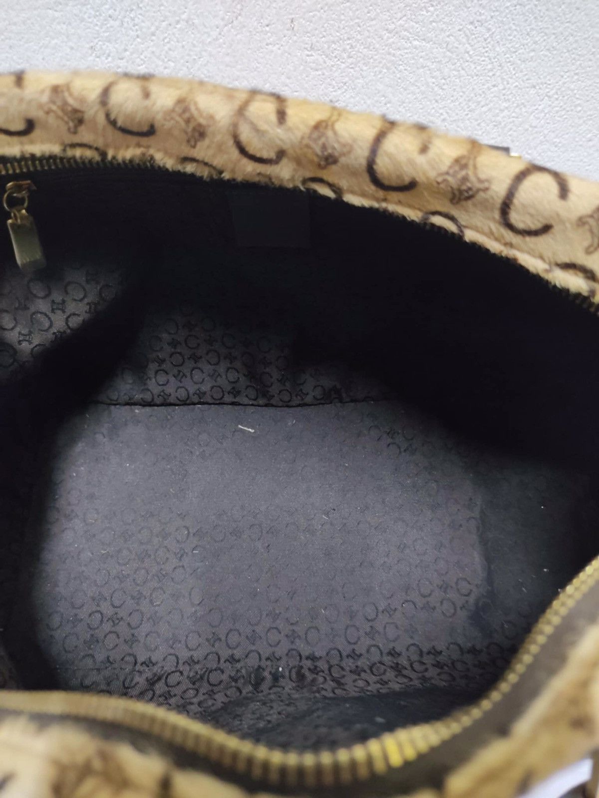 Celine × Vintage VINTAGE CELINE Bowling Bag In Printed Goatskin Brown Size ONE SIZE - 12 Thumbnail
