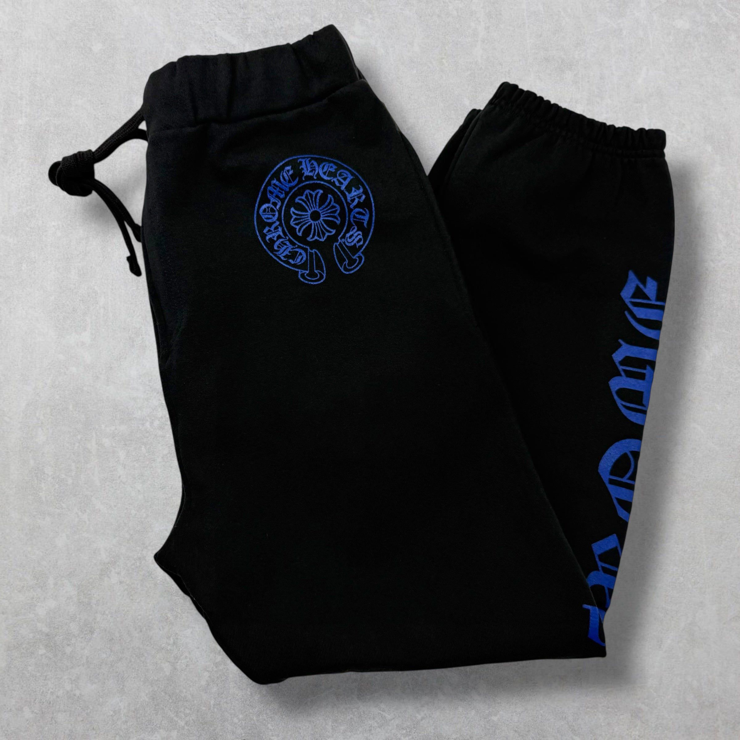 Chrome Hearts Chrome Hearts Blue Horseshoe Logo Sweatpants M Size US 29 - 1 Thumbnail