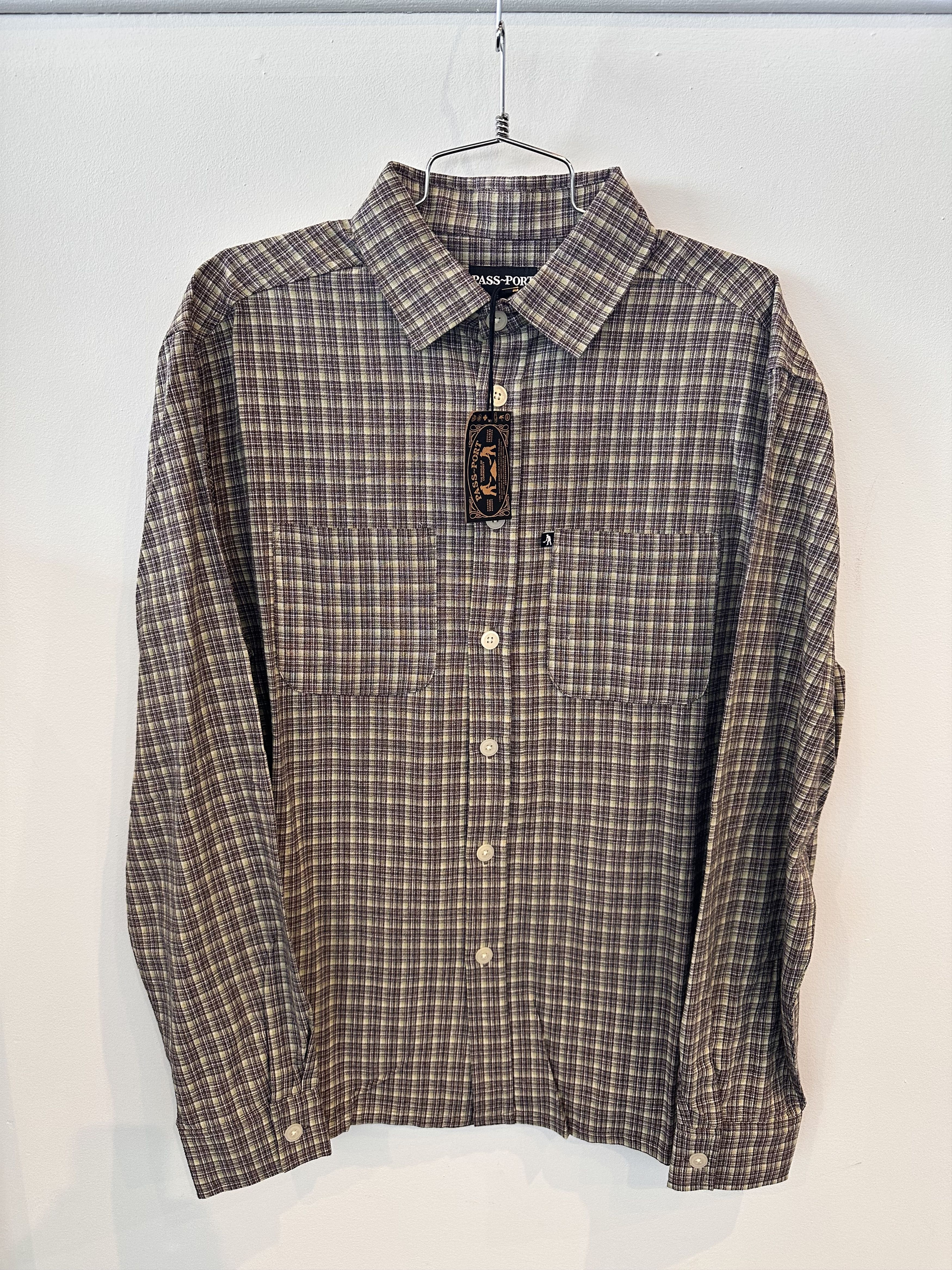 Passport PASS~PORT Workers Check Shirt size Large Size US L / EU 52-54 / 3 - 2 Thumbnail
