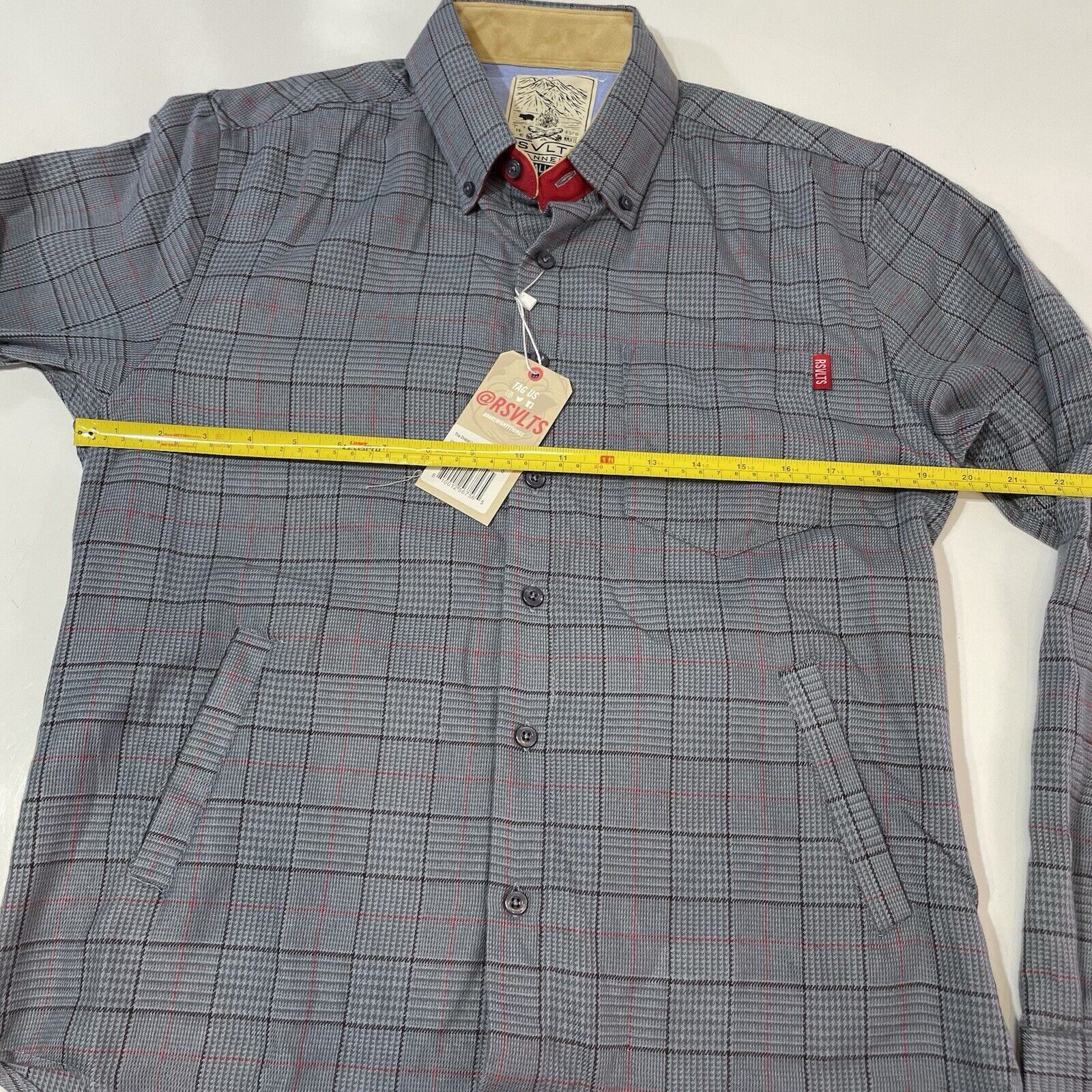RVLT RSVLTS "The Draper" Long Sleeve Flannel Plaid Button Shirt Size US S / EU 44-46 / 1 - 6 Thumbnail