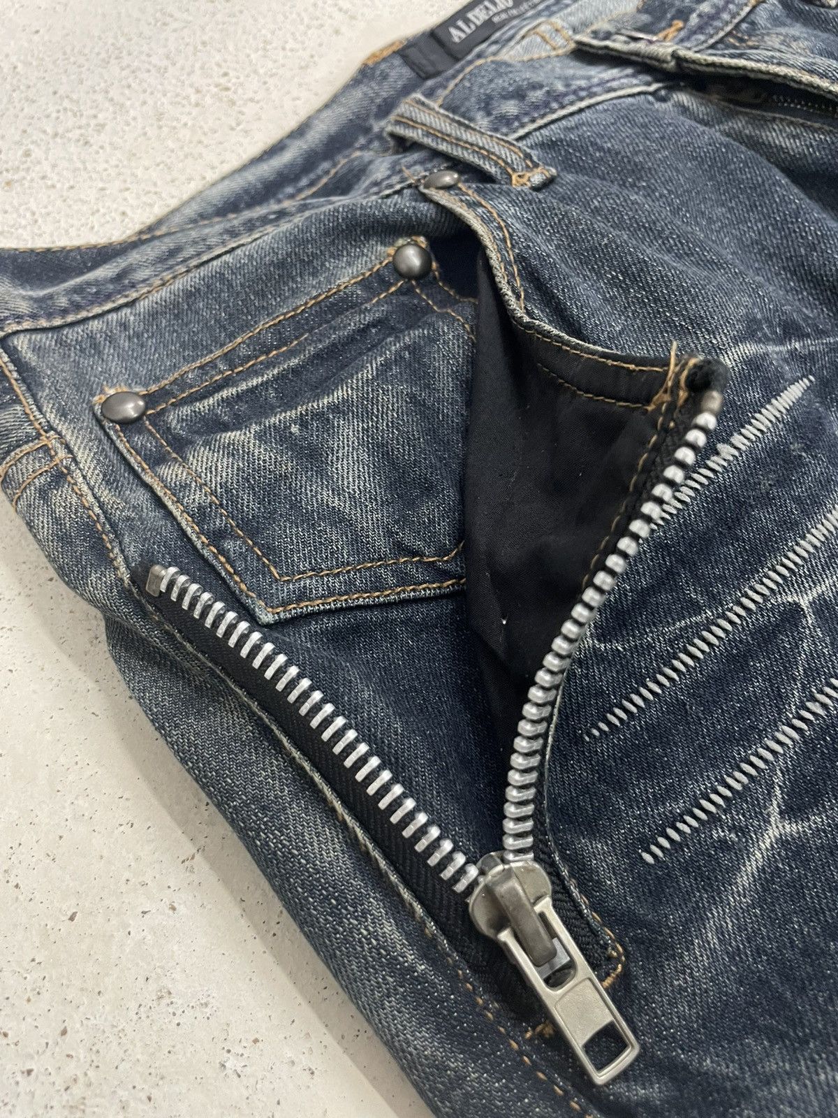 Le Grande Bleu (L.G.B.) Al Delio LGB Sick Mud Flare Archive Pant Whisker Distressed Size US 32 / EU 48 - 11 Thumbnail