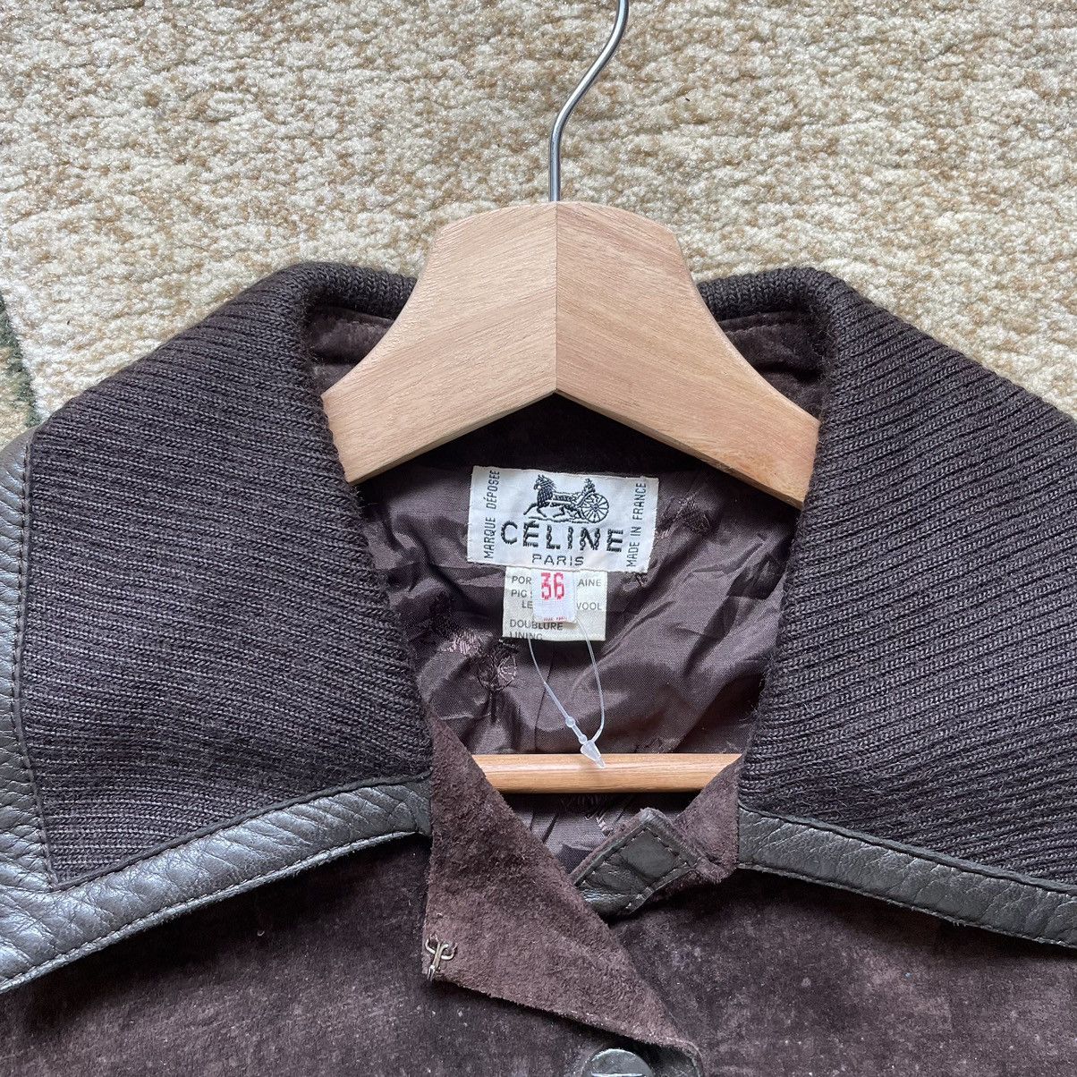 Celine × Designer × Vintage Vintage Celine Paris Pig Suede Leather Double Lining Jacket Size XS / US 0-2 / IT 36-38 - 4 Thumbnail