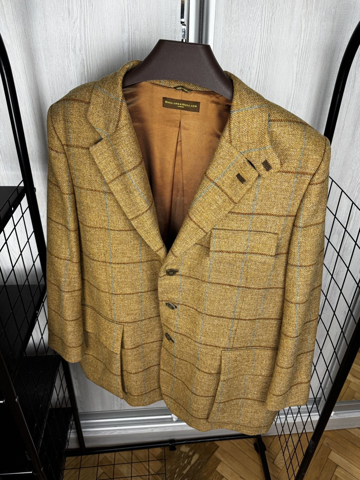 Holland & Holland Holland & Holland checkered tweed hunting blazer jacket 58 Size US XXL / EU 58 / 5 - 5 Thumbnail