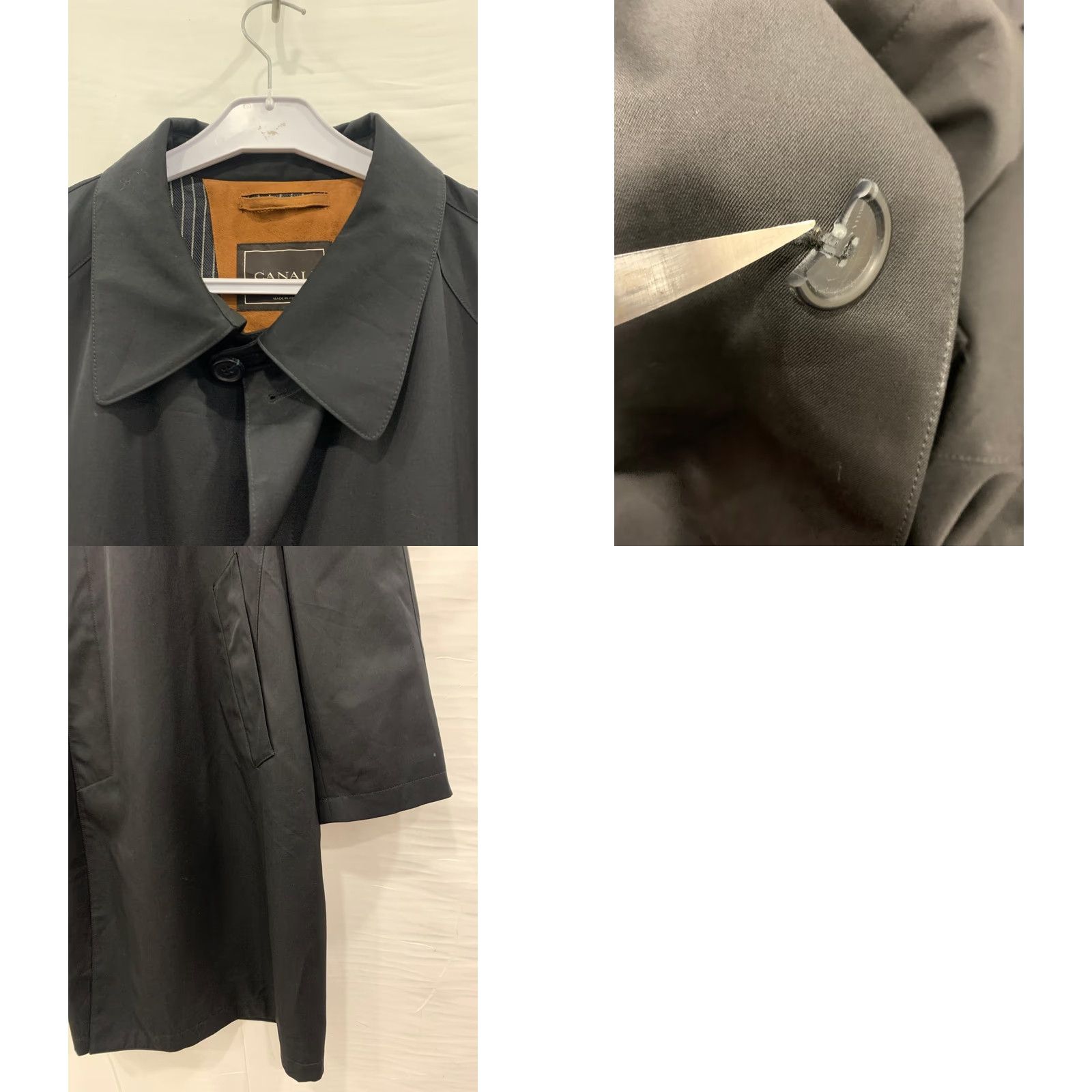 Canali VINTAGE Canali Men’s Overcoat / Long Coat Jacket Black Wool 46 US L IT 52 Made in Italy Mens Size US S / EU 44-46 / 1 - 8 Thumbnail