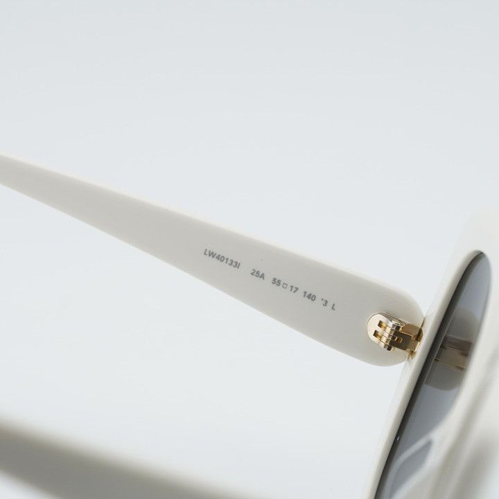 Loewe Loewe LW40133I 25A Sunglasses Ivory Butterfly Frame, Smoke Size ONE SIZE - 7 Thumbnail