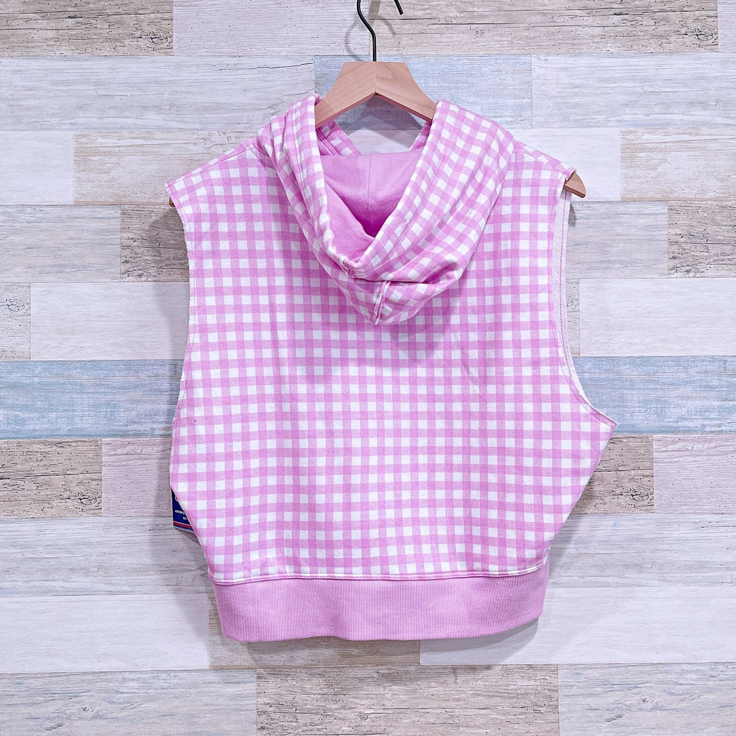 Champion Champion Campus French Terry Hoodie Pink Gingham Womens M Size M / US 6-8 / IT 42-44 - 4 Thumbnail