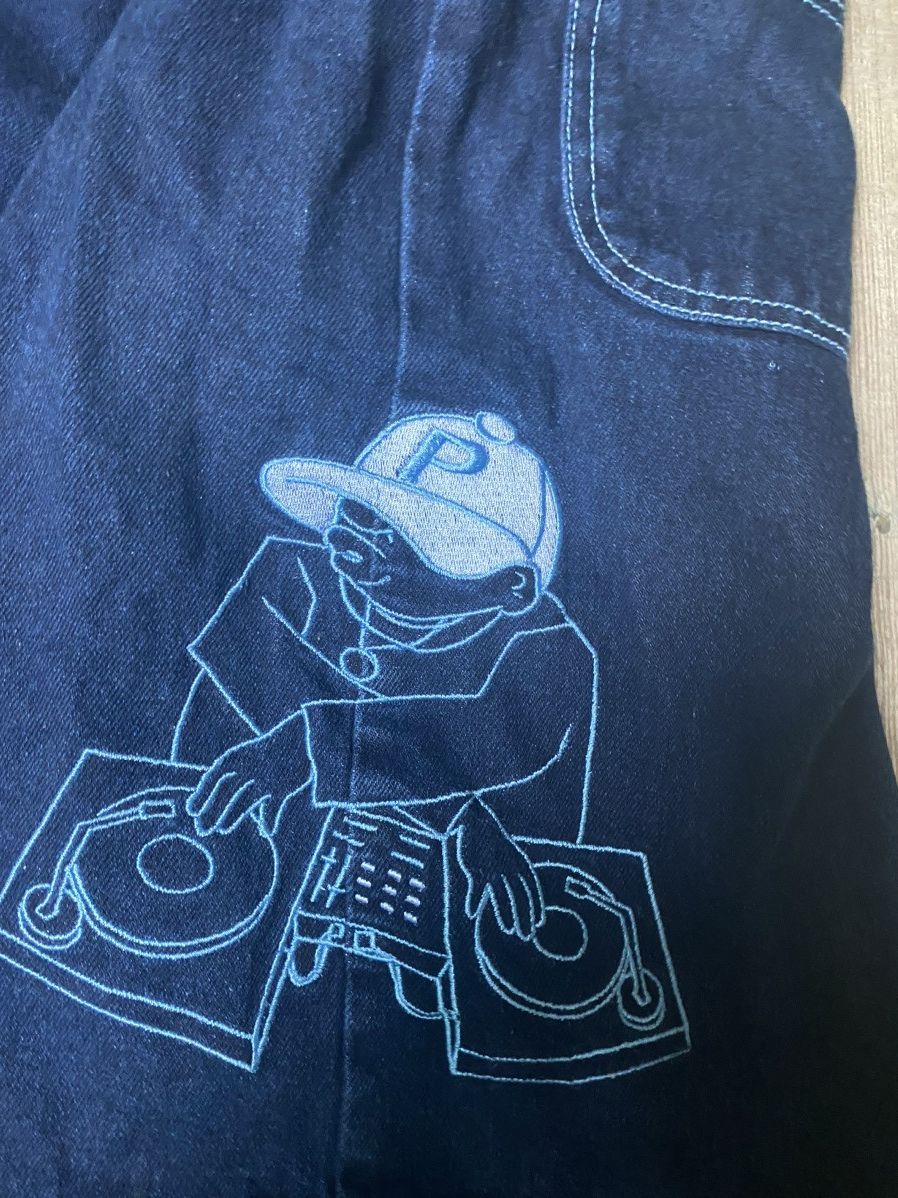 Fubu × Southpole INSANE BAGGY SKATER DJ CYBER CARPENTER JORTS Size US 34 / EU 50 - 2 Thumbnail