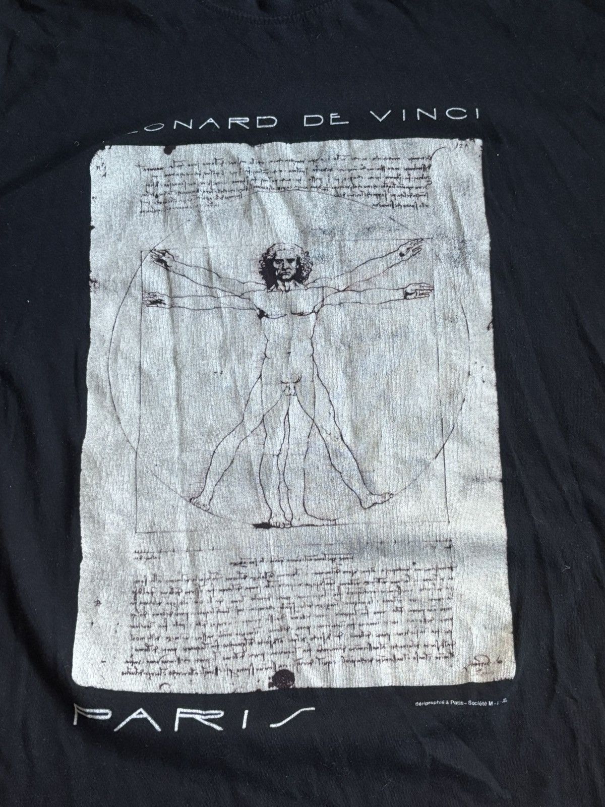 Vintage Vintage vitruvian man art tee Size US L / EU 52-54 / 3 - 2 Thumbnail